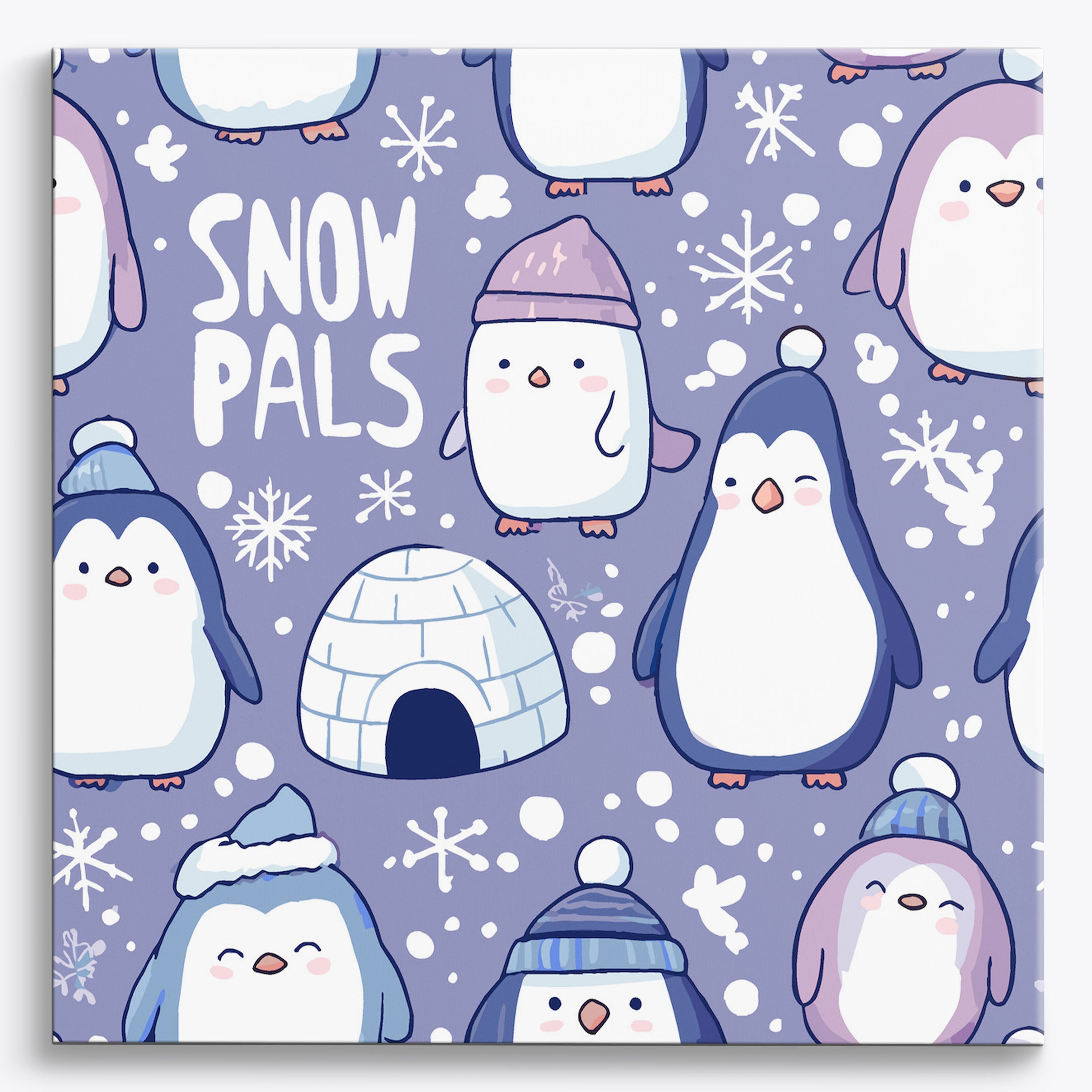 Ice Penguin Icons No Frame / 40x40cm