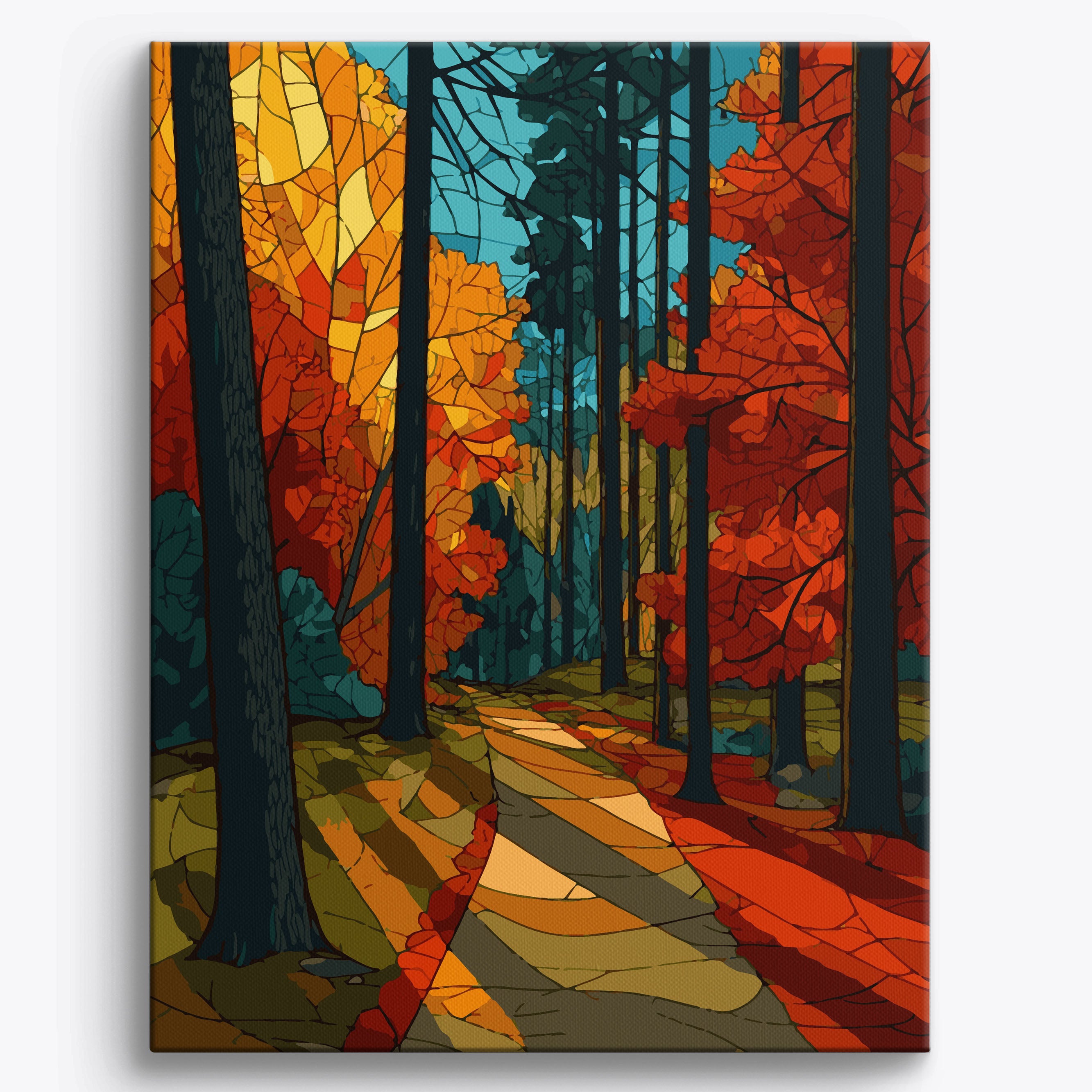 Glass Forest Path Framed / 40x50cm