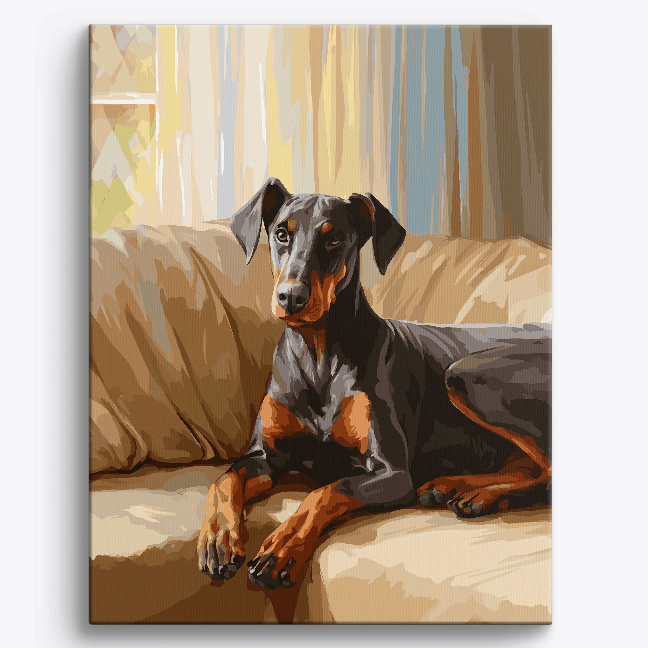 Cozy Doberman No Frame / 40x50cm