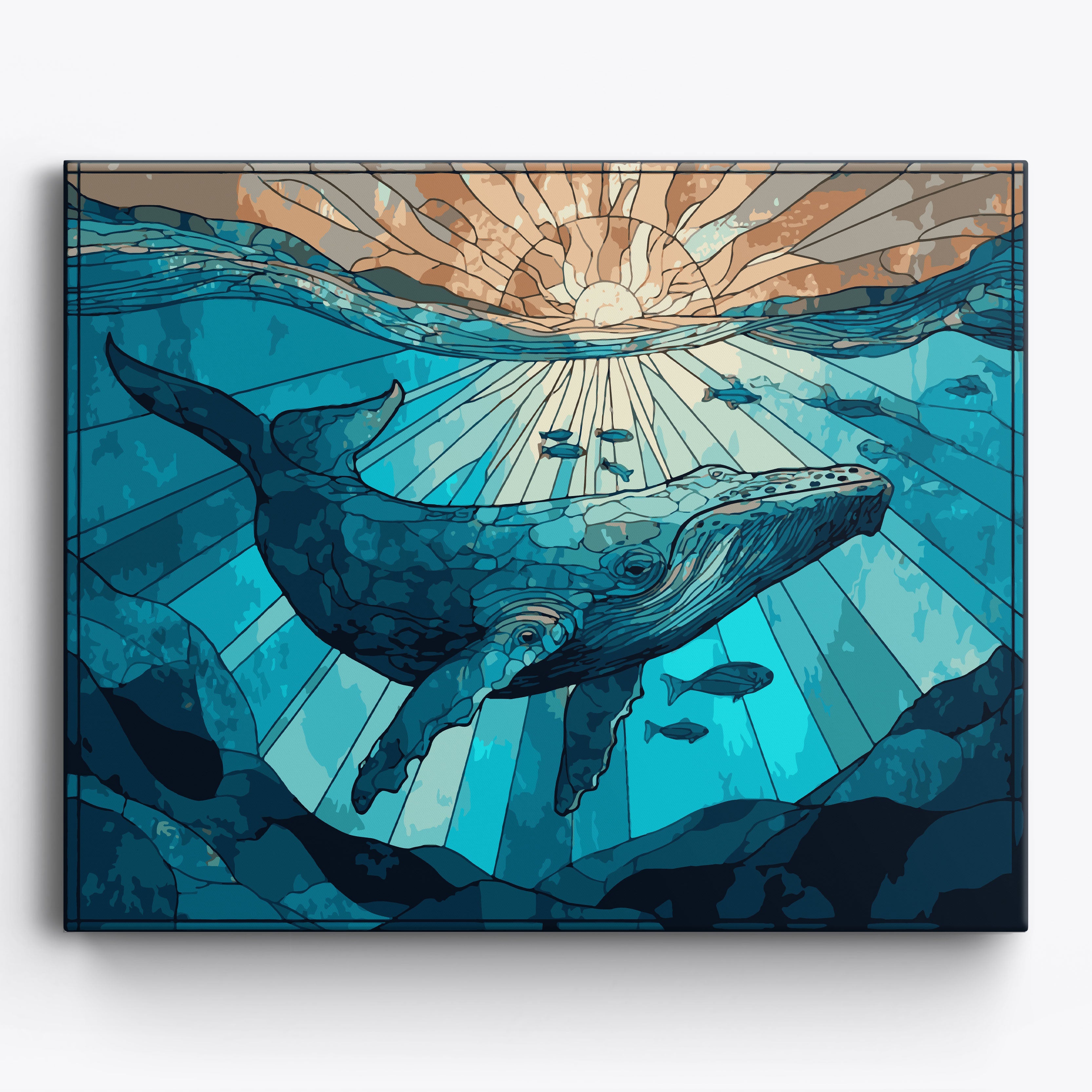 Whale Wonders Framed / 50x40cm