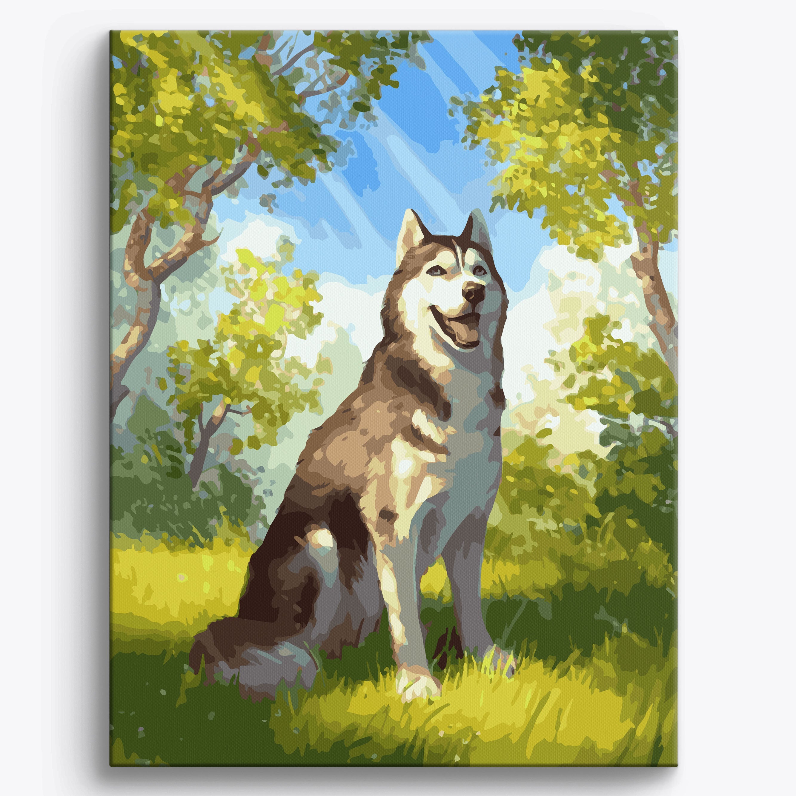 Happy Husky Framed / 40x50cm