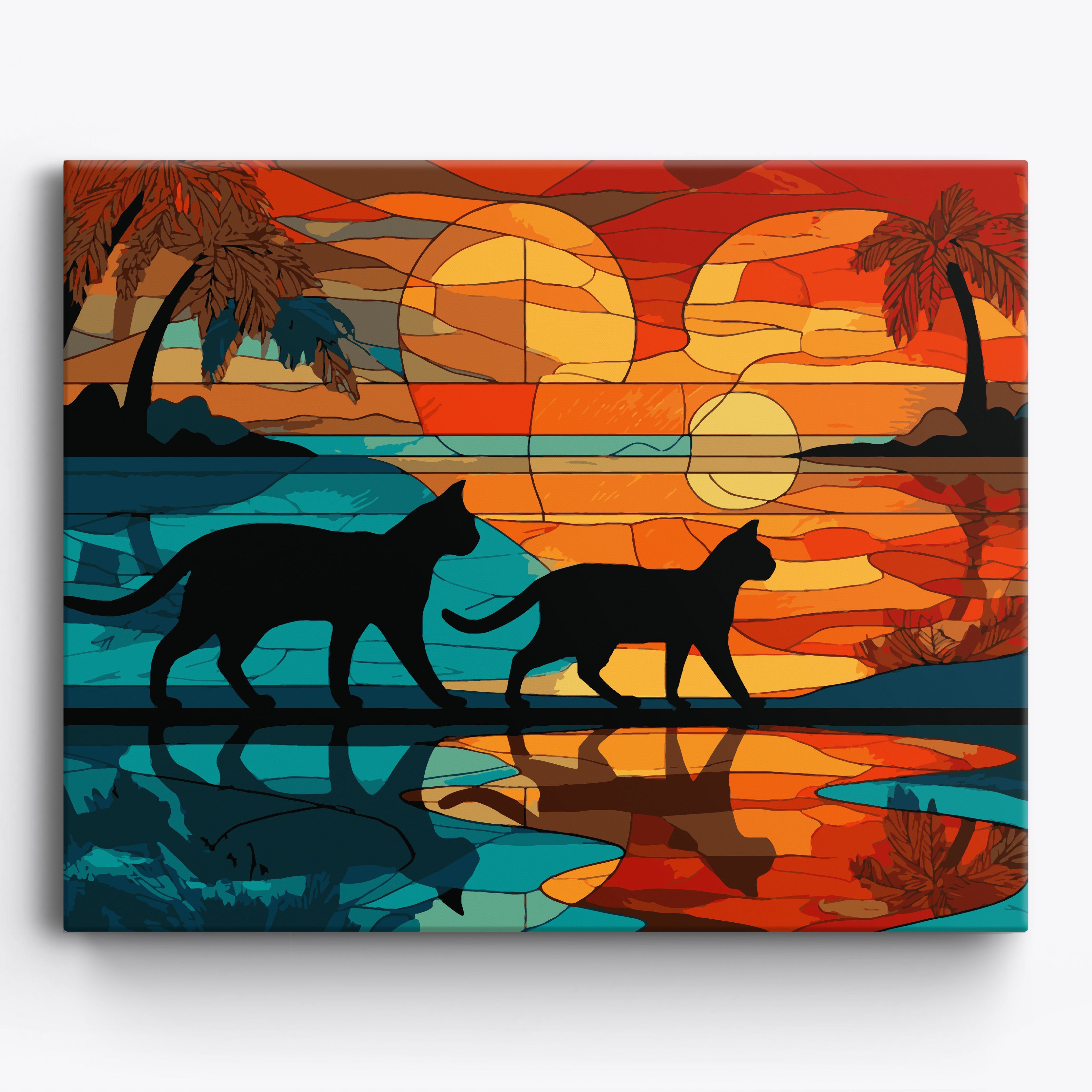 Sunset Kitten Adventure No Frame / 50x40cm