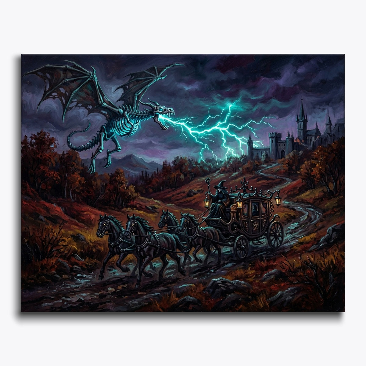 Dragon Over Witch's Carriage