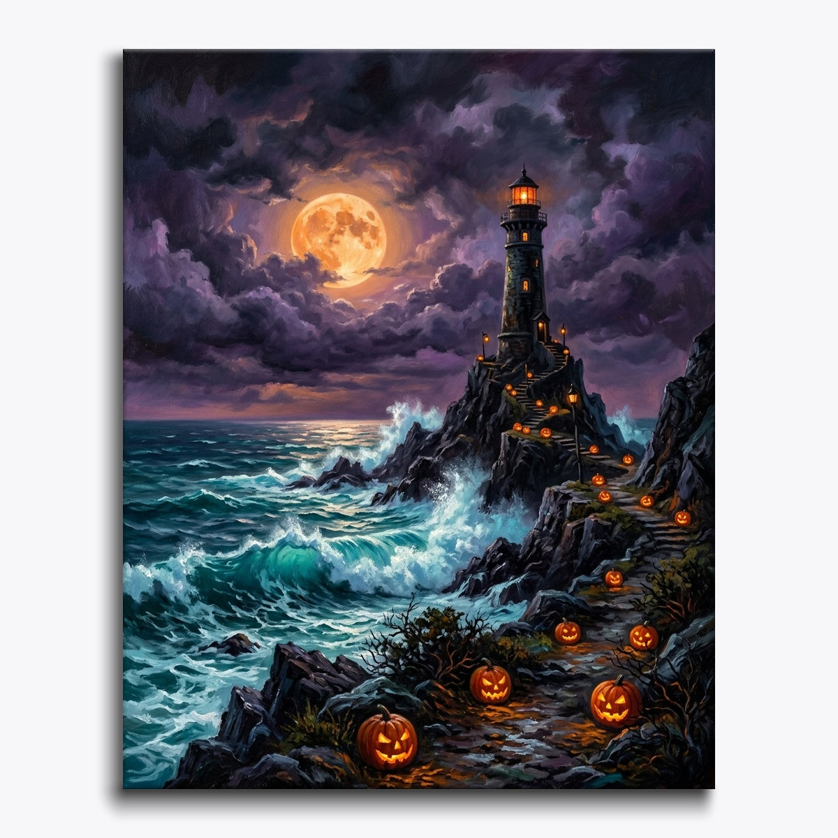 Haunted Lighthouse On Rocky Coast