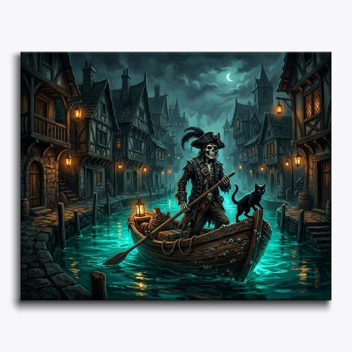 Skeleton Pirate In Glowing Canal