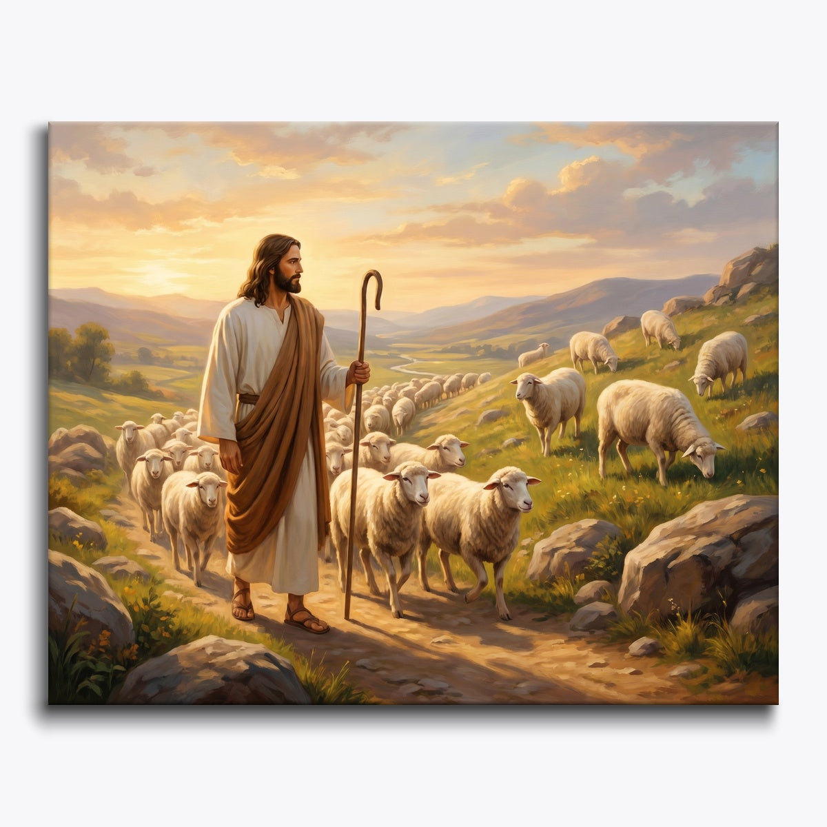 Shepherd with Sheep