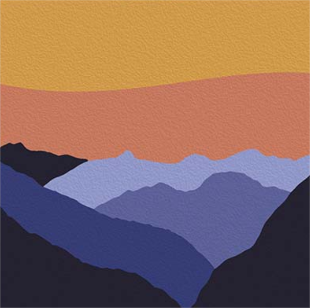 Mini kit de collage abstracto de montaña