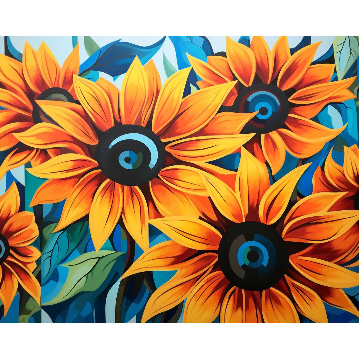 Essenza astratta di girasole