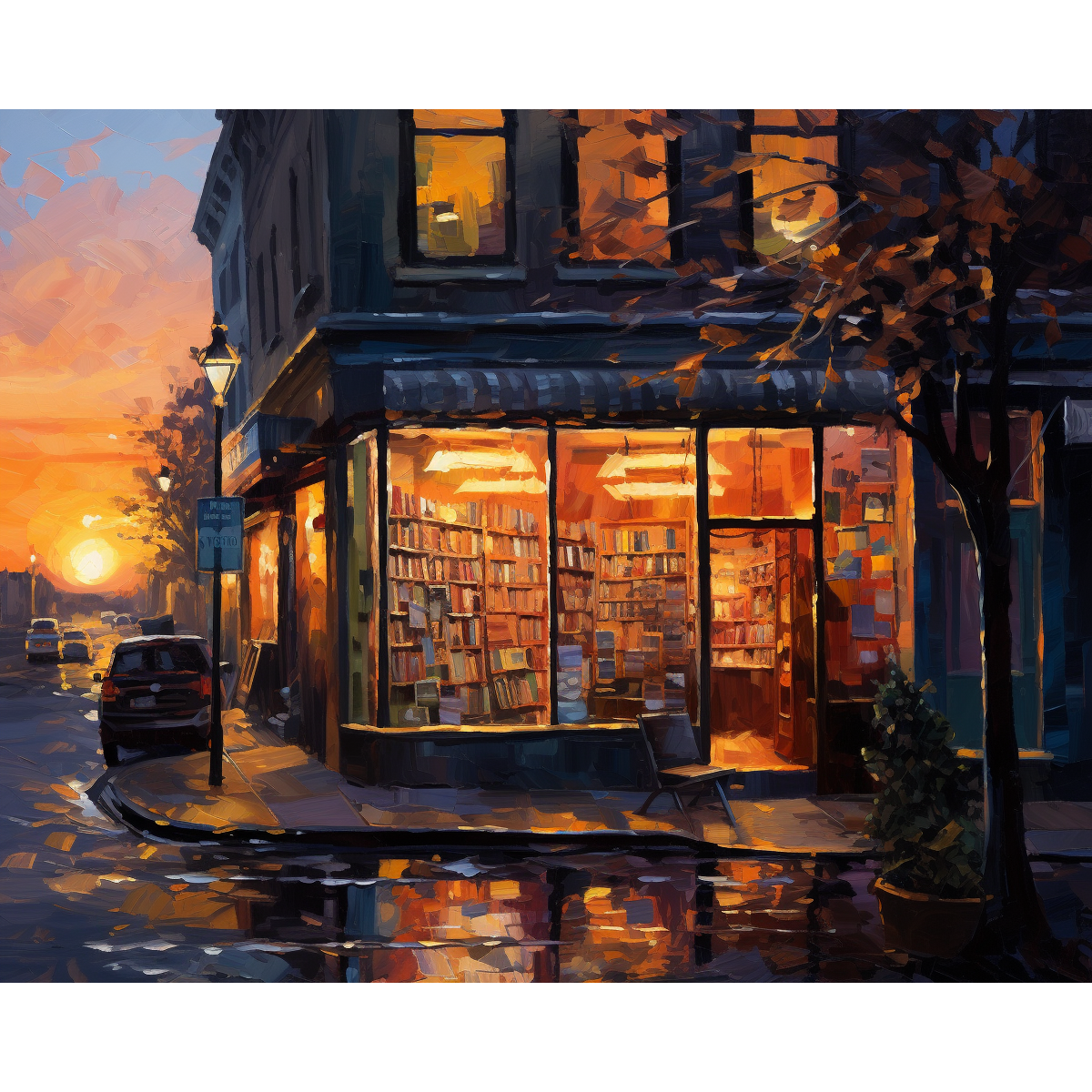 Bagliore della libreria