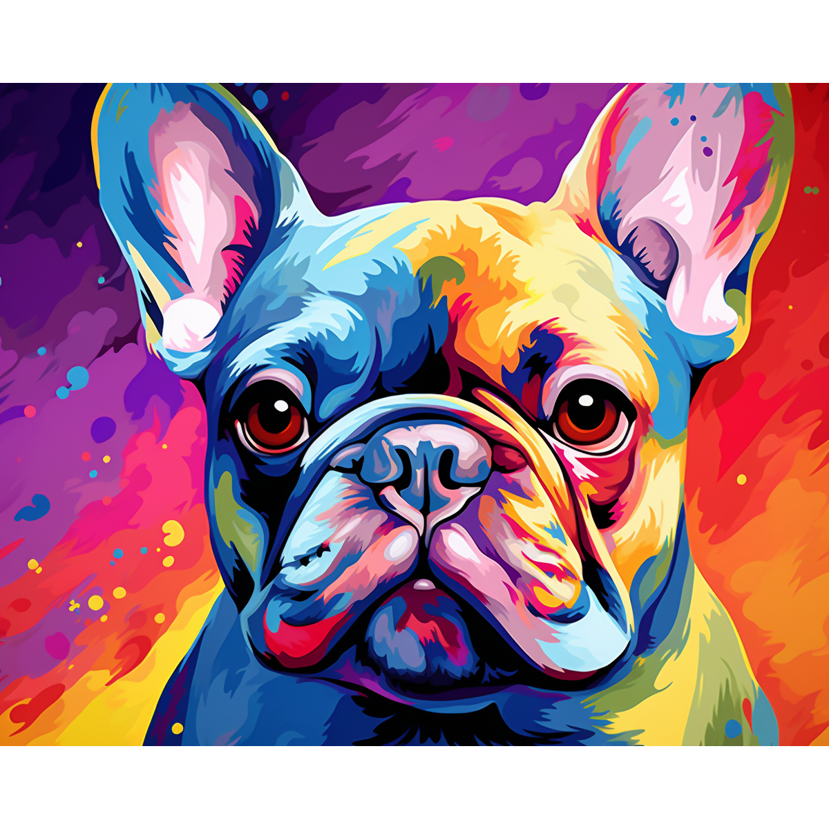 Contemplazione canina colorata