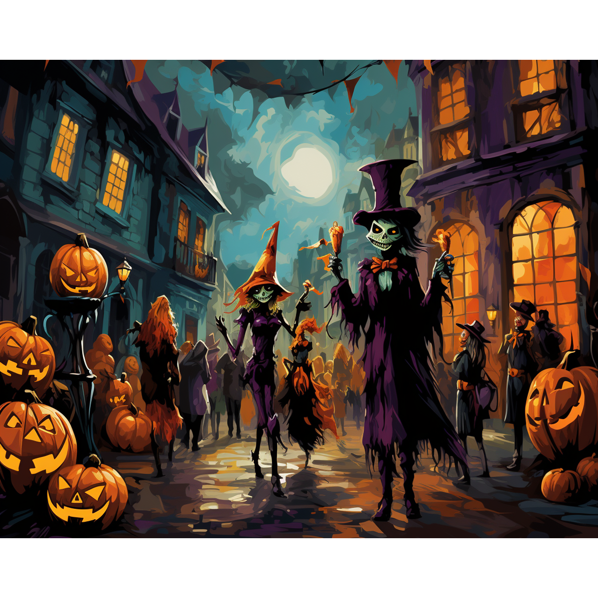 Spettacolo colorato di Halloween