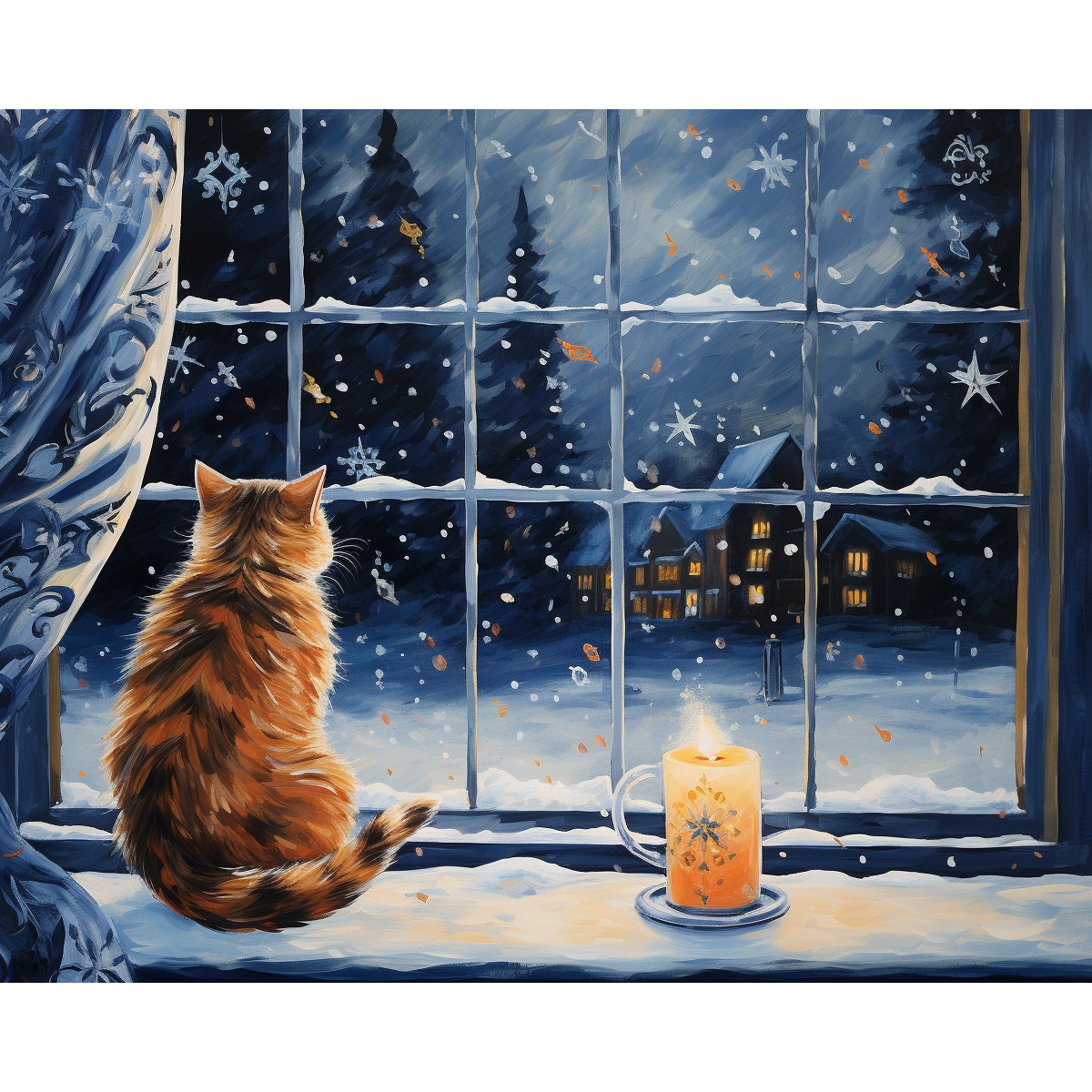 Accogliente gattino di Natale