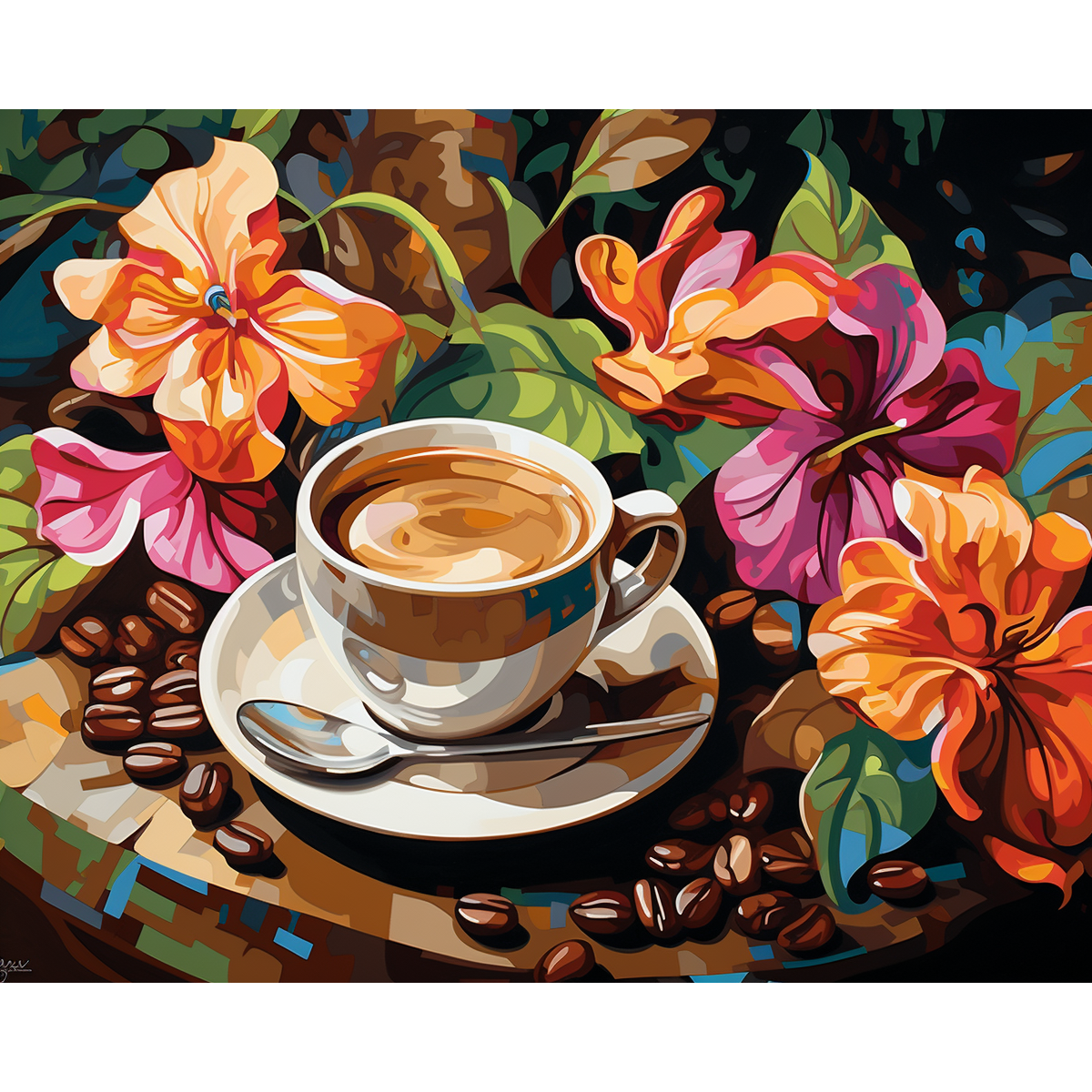 Caffè floreale