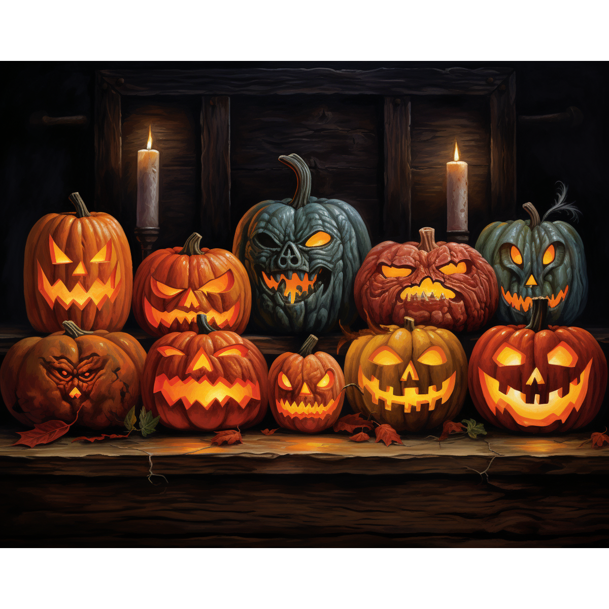 Set di zucche di Halloween