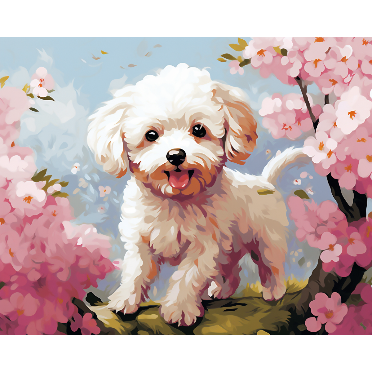 Pooch dipinto in modo giocoso