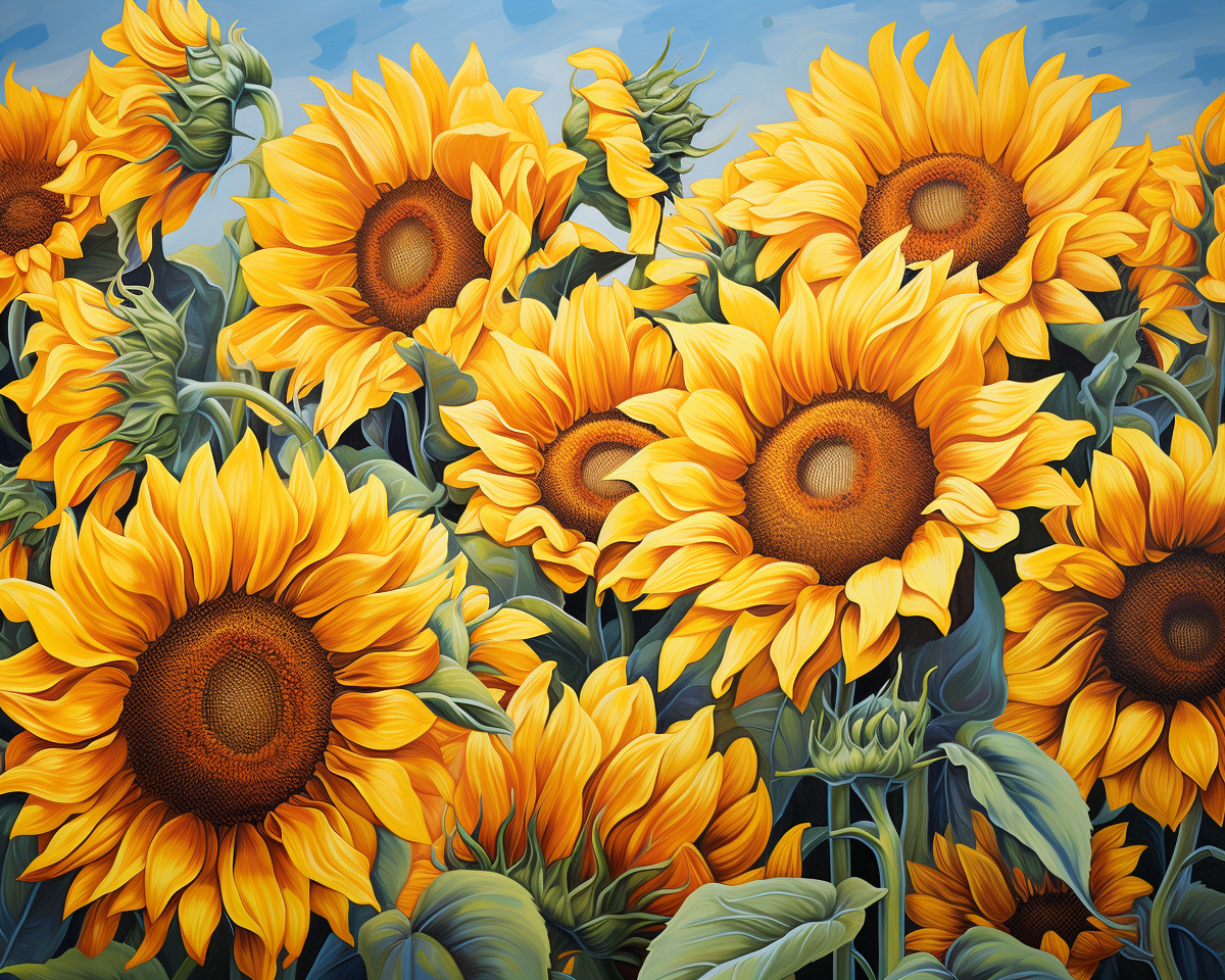 Abbraccio di girasoli