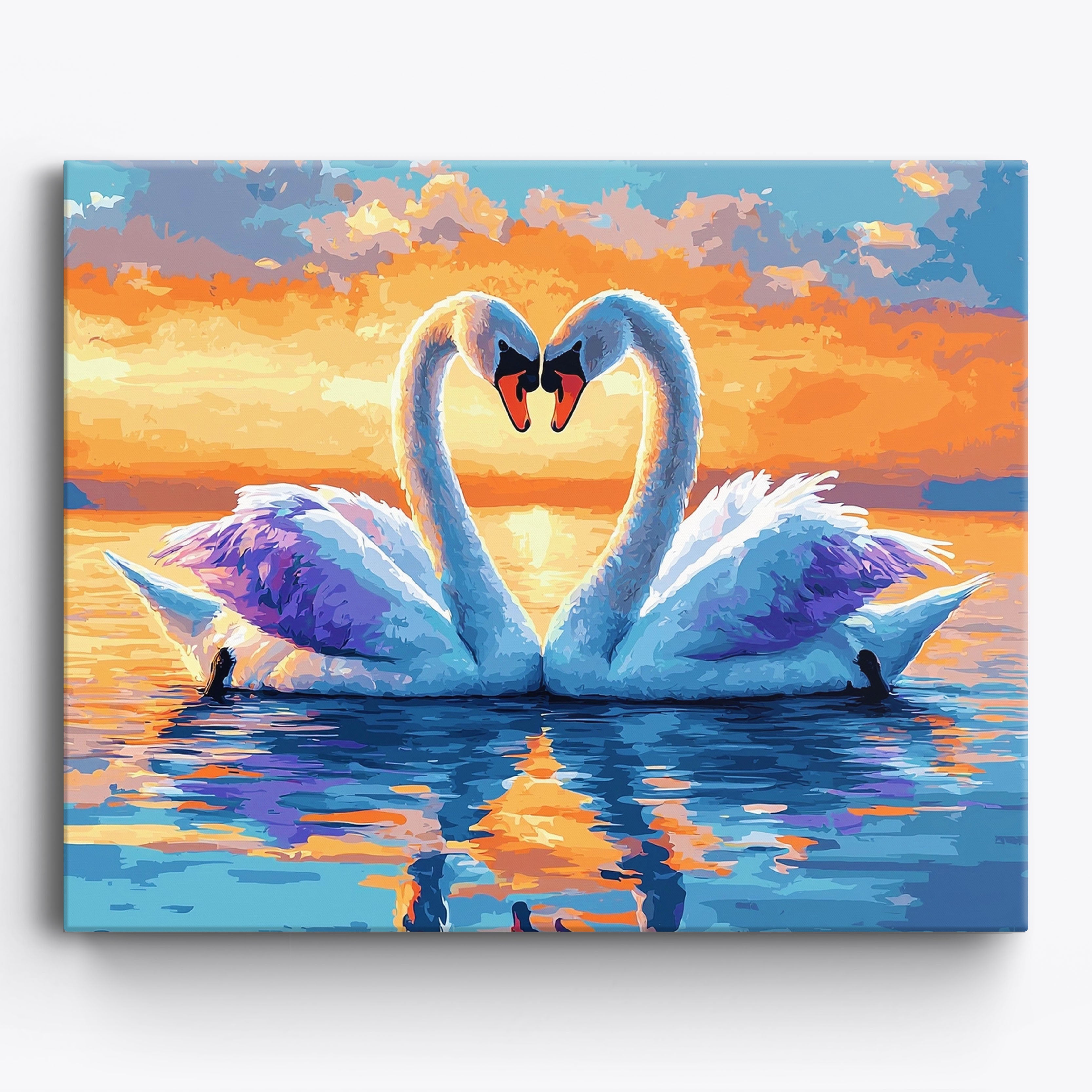 Swan Heart No Frame / Regular (15.75"x19.7"/40x50cm)