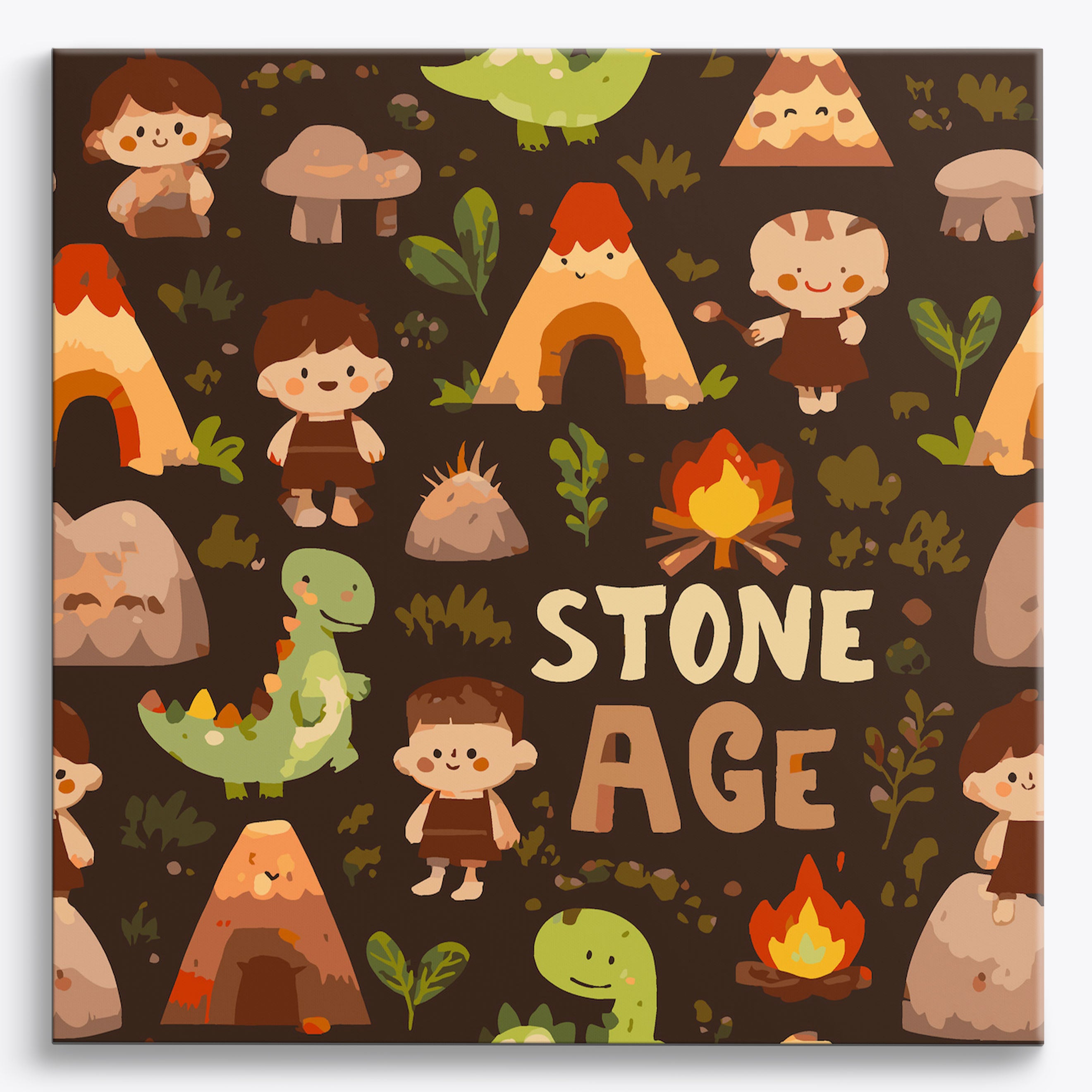 Primitive Playtime No Frame / 40x40cm