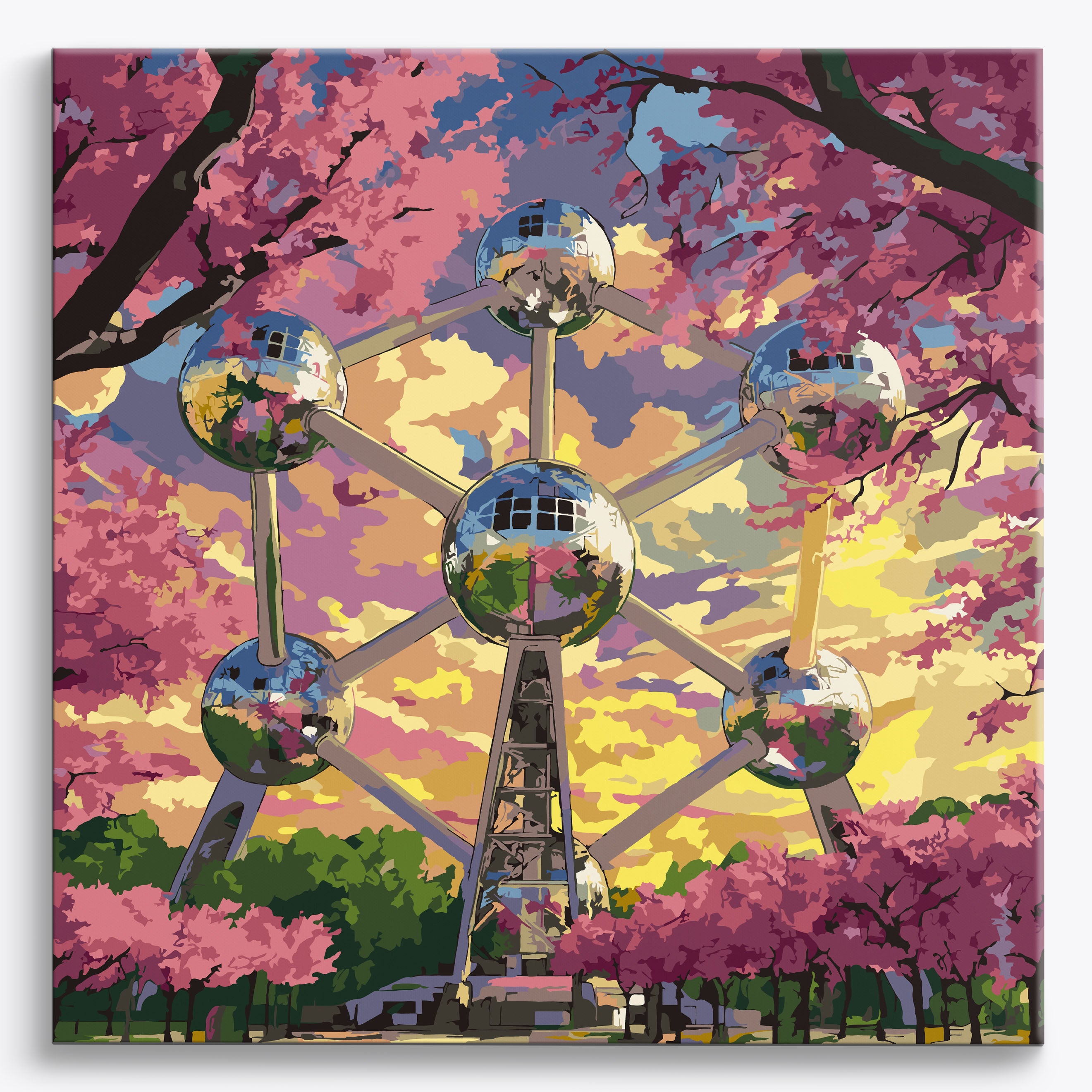 Magenta Blossom Sphere No Frame / 40x40cm