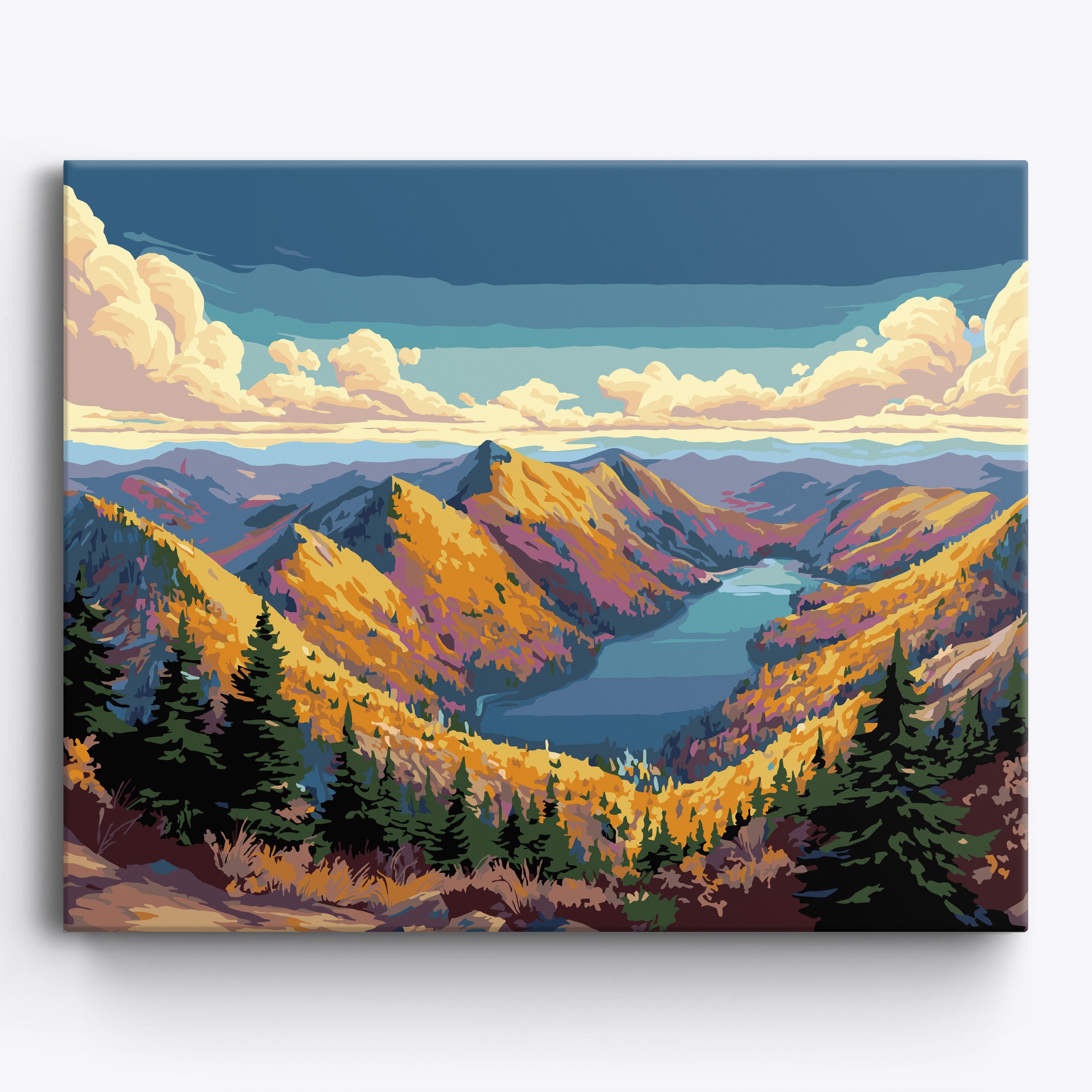 Rustic Mountain View No Frame / 50x40cm