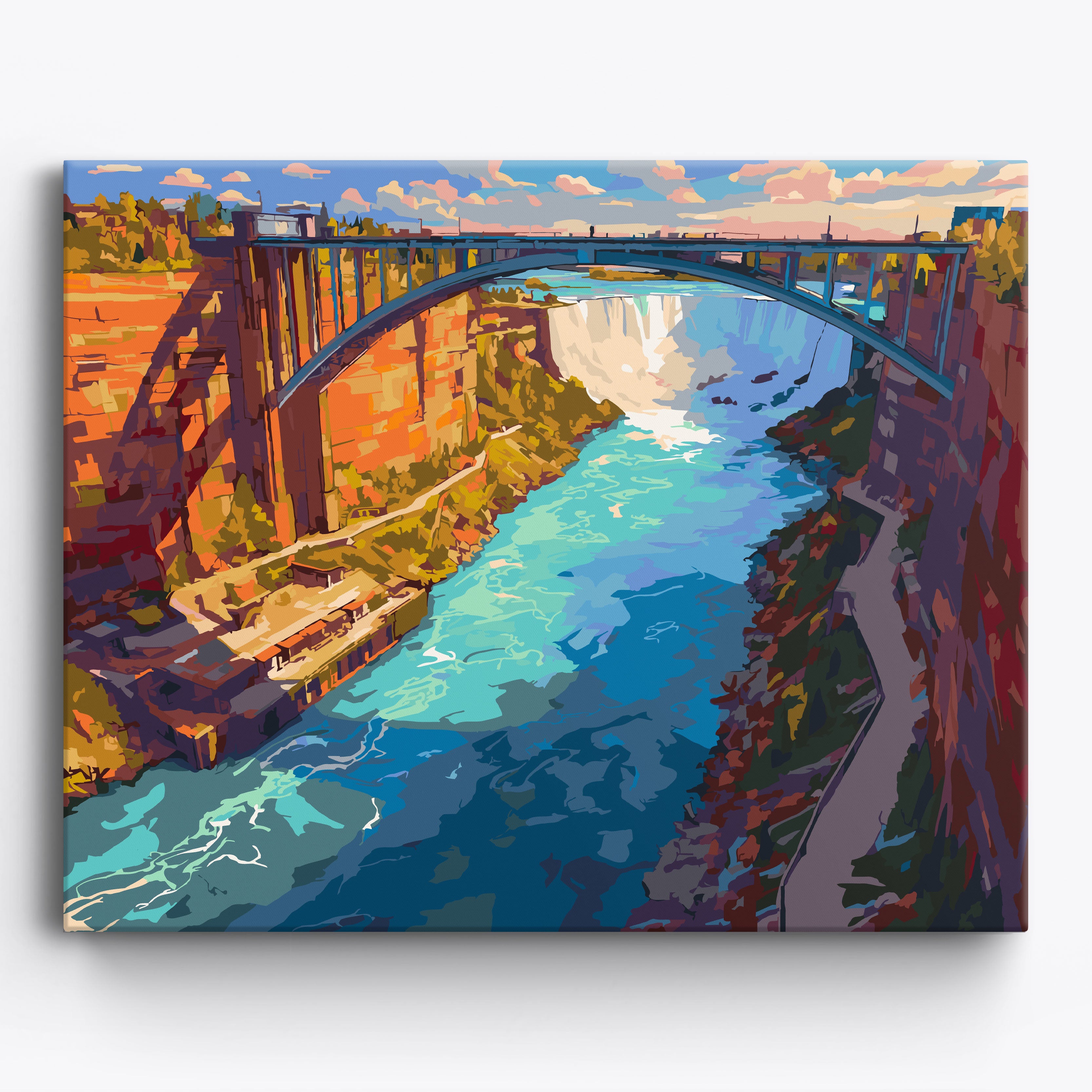 Teal Trace No Frame / 50x40cm