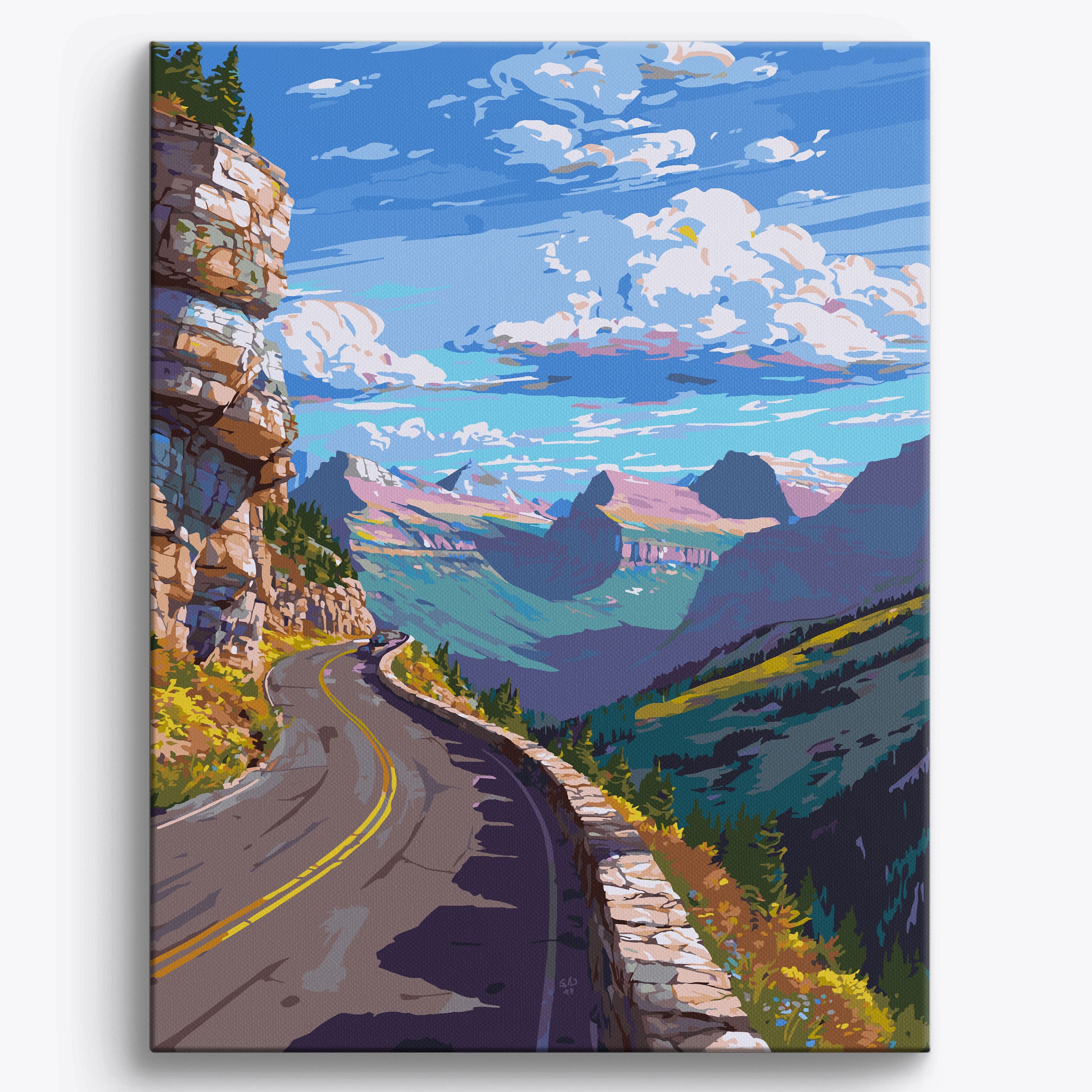Serene Mountain Pass No Frame / 40x50cm
