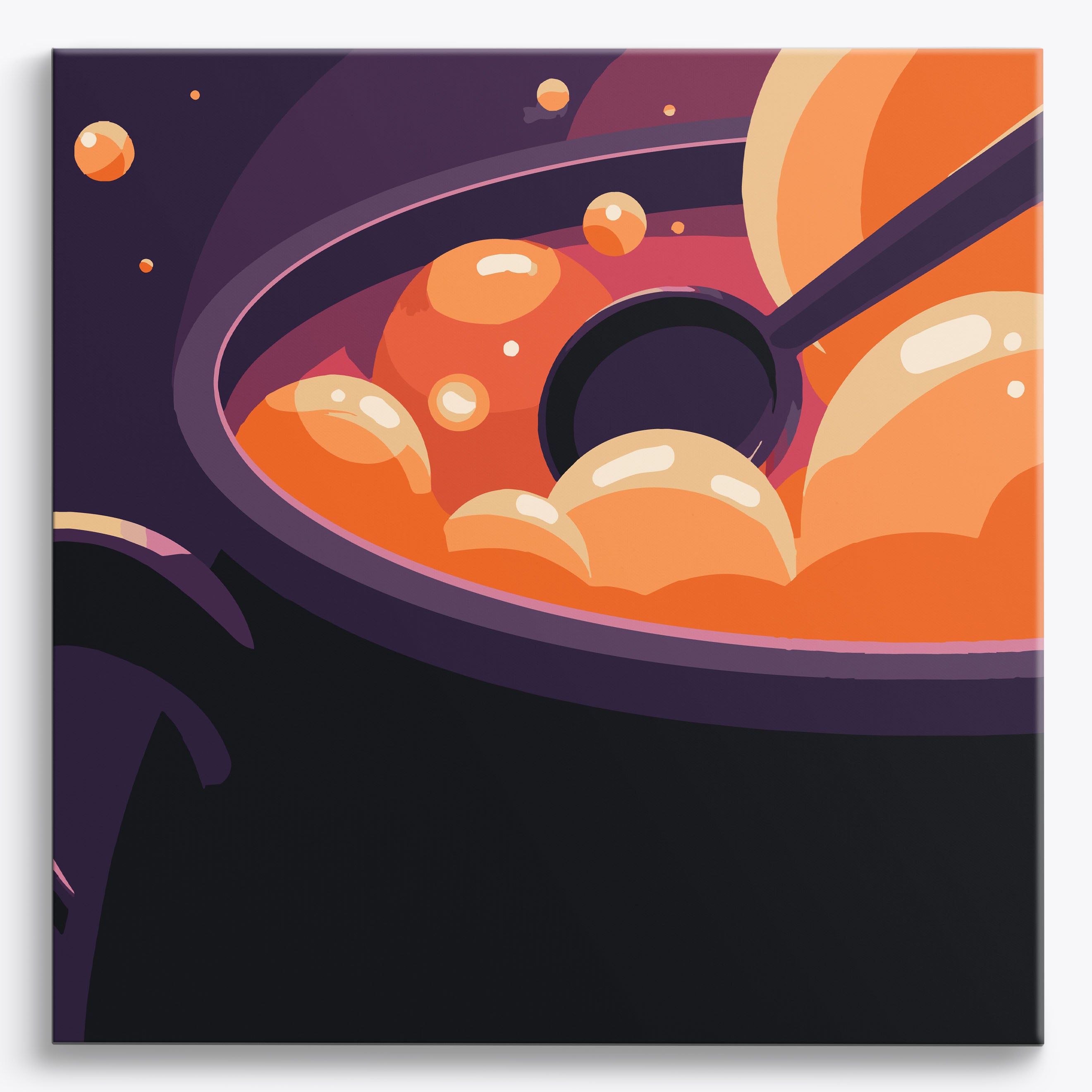 Plum Cauldron No Frame / 40x40cm