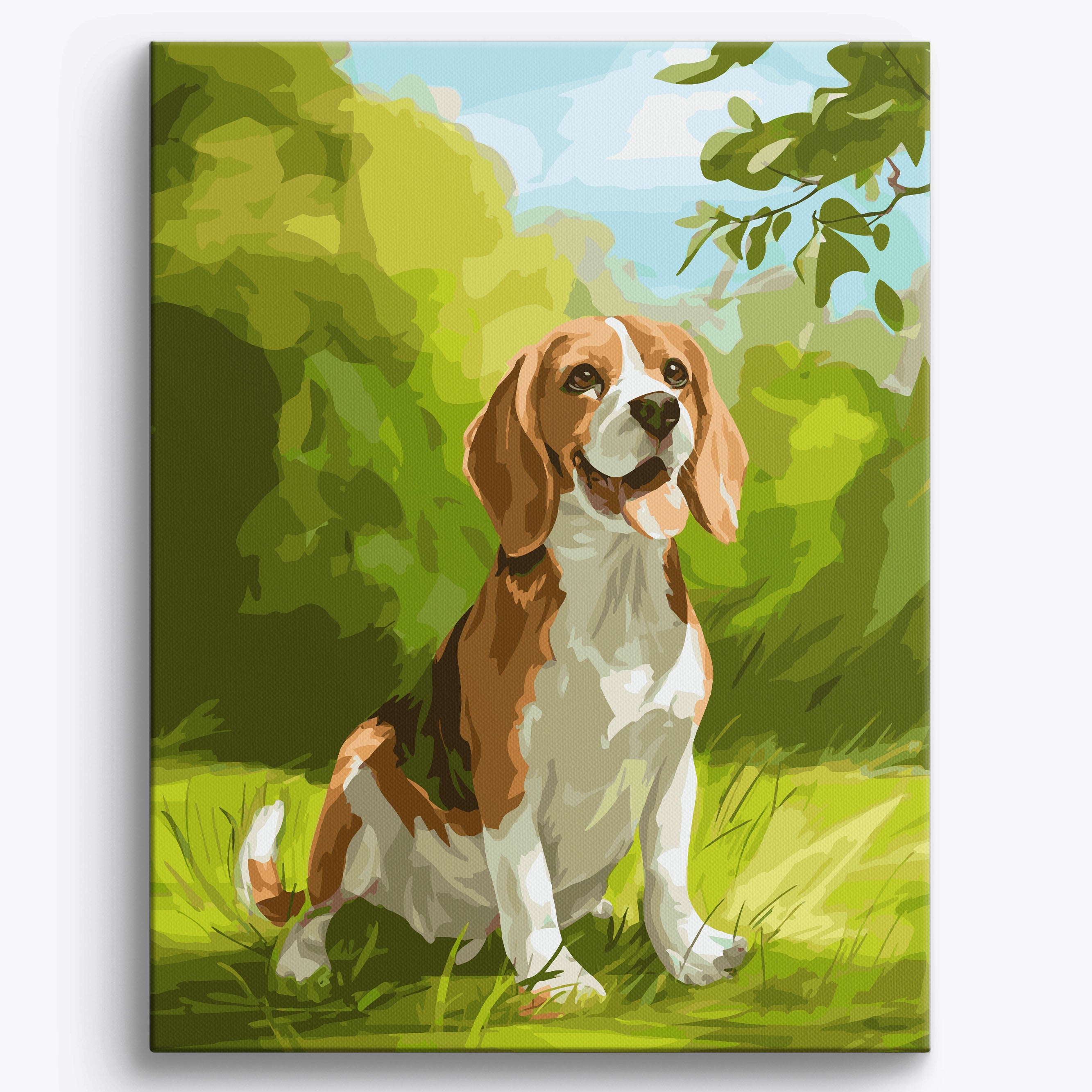 Beagle Meadow Framed / 40x50cm