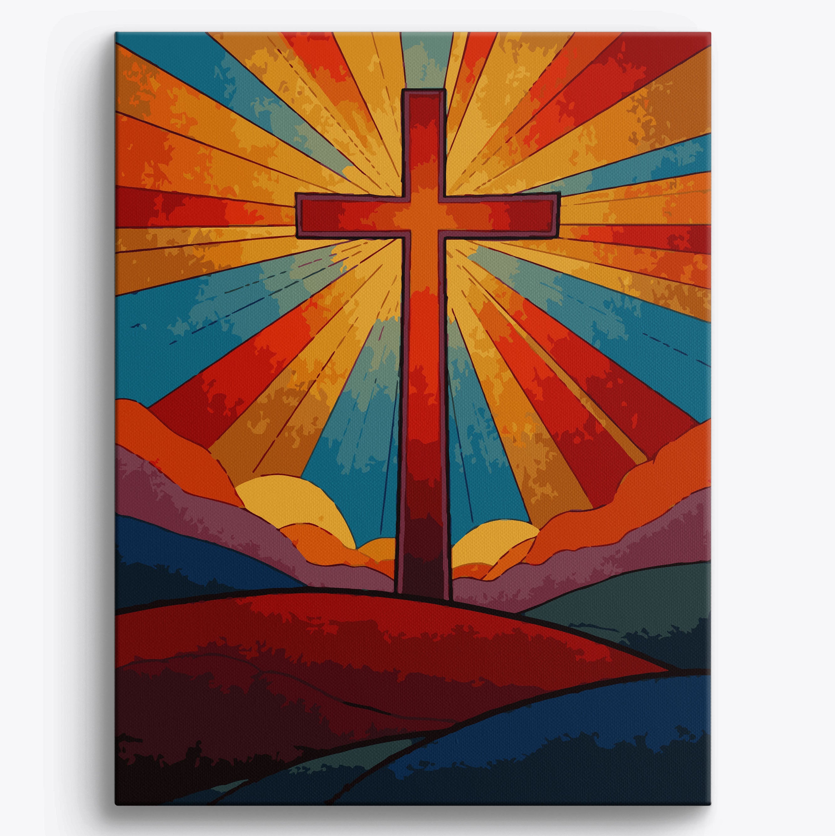 Sunset Cross Framed / 40x50cm