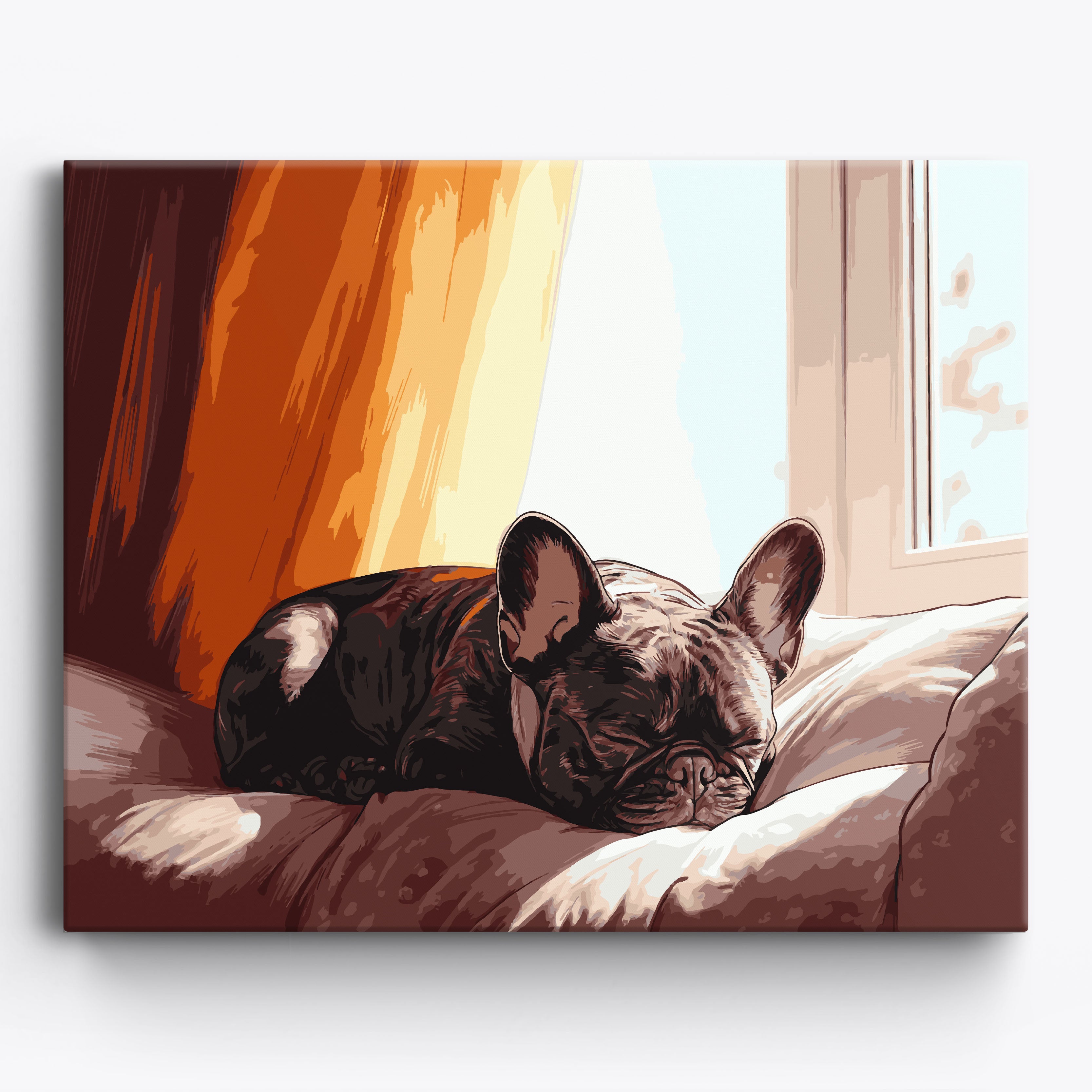 French Bulldog Sunlight Framed / 50x40cm