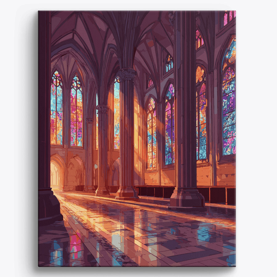 ممرات الكاتدرائية بدون إطار / 40x50cm