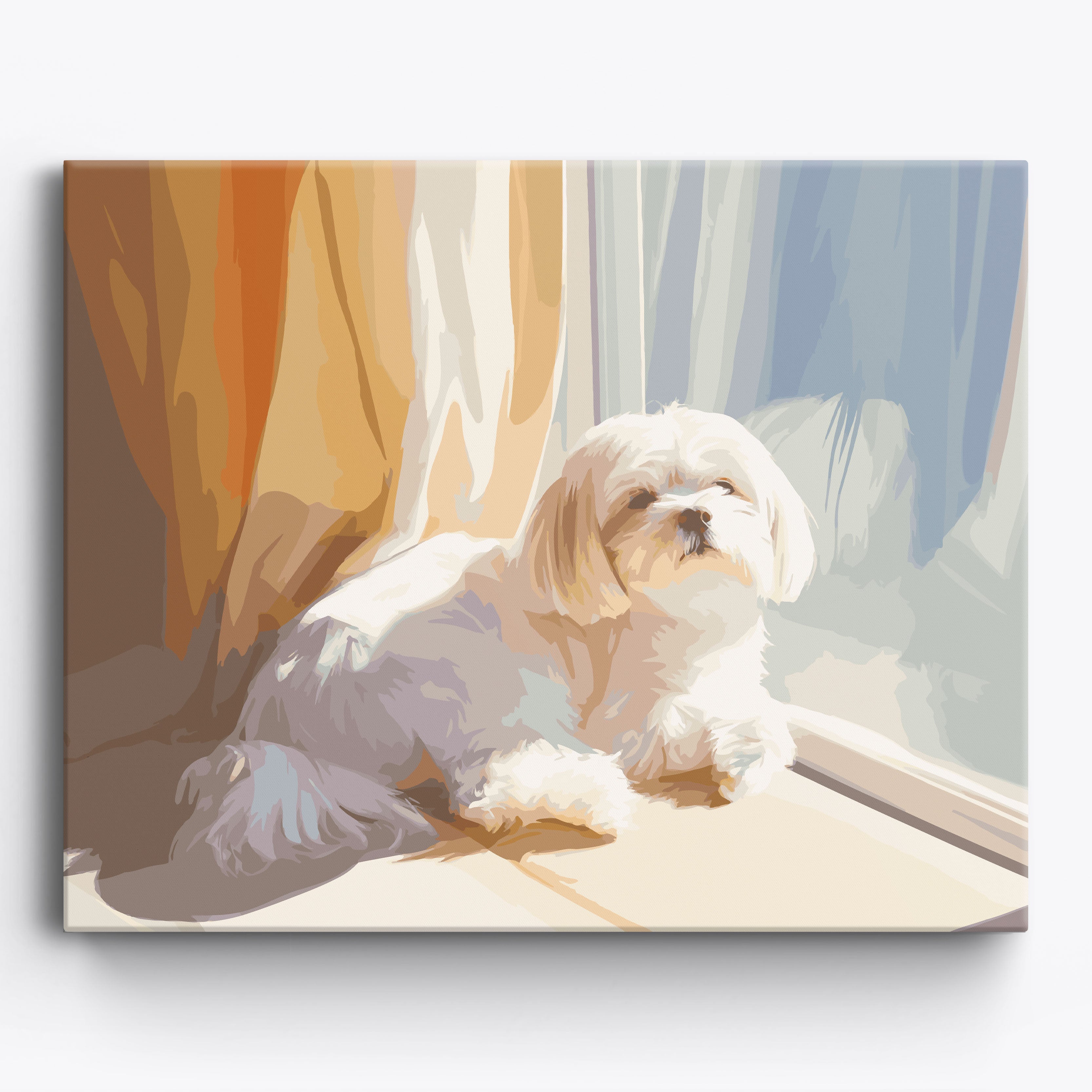 Maltese Window Framed / 50x40cm