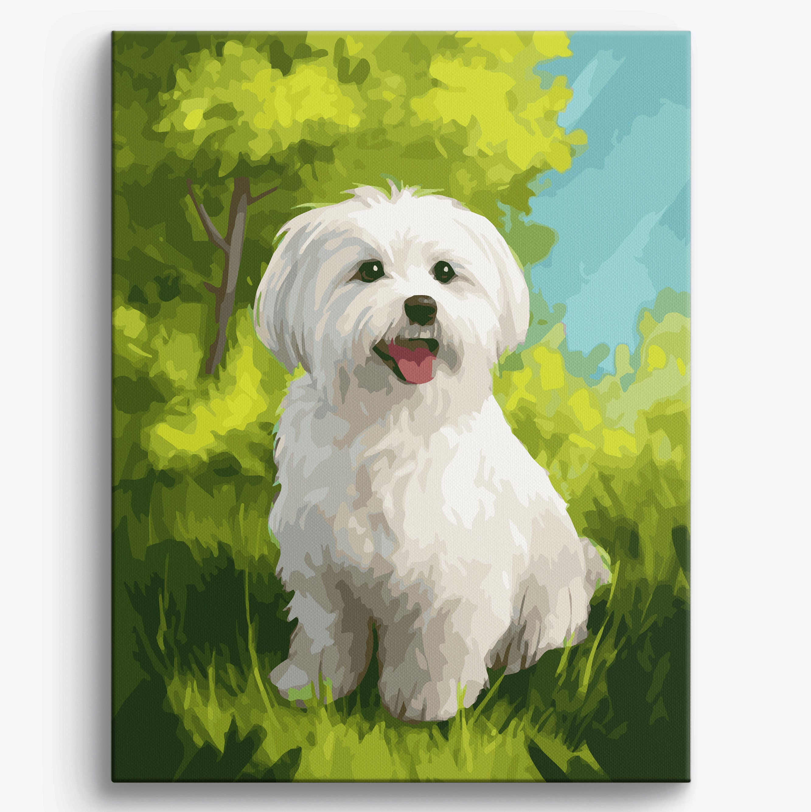 Maltese Meadow Framed / 40x50cm