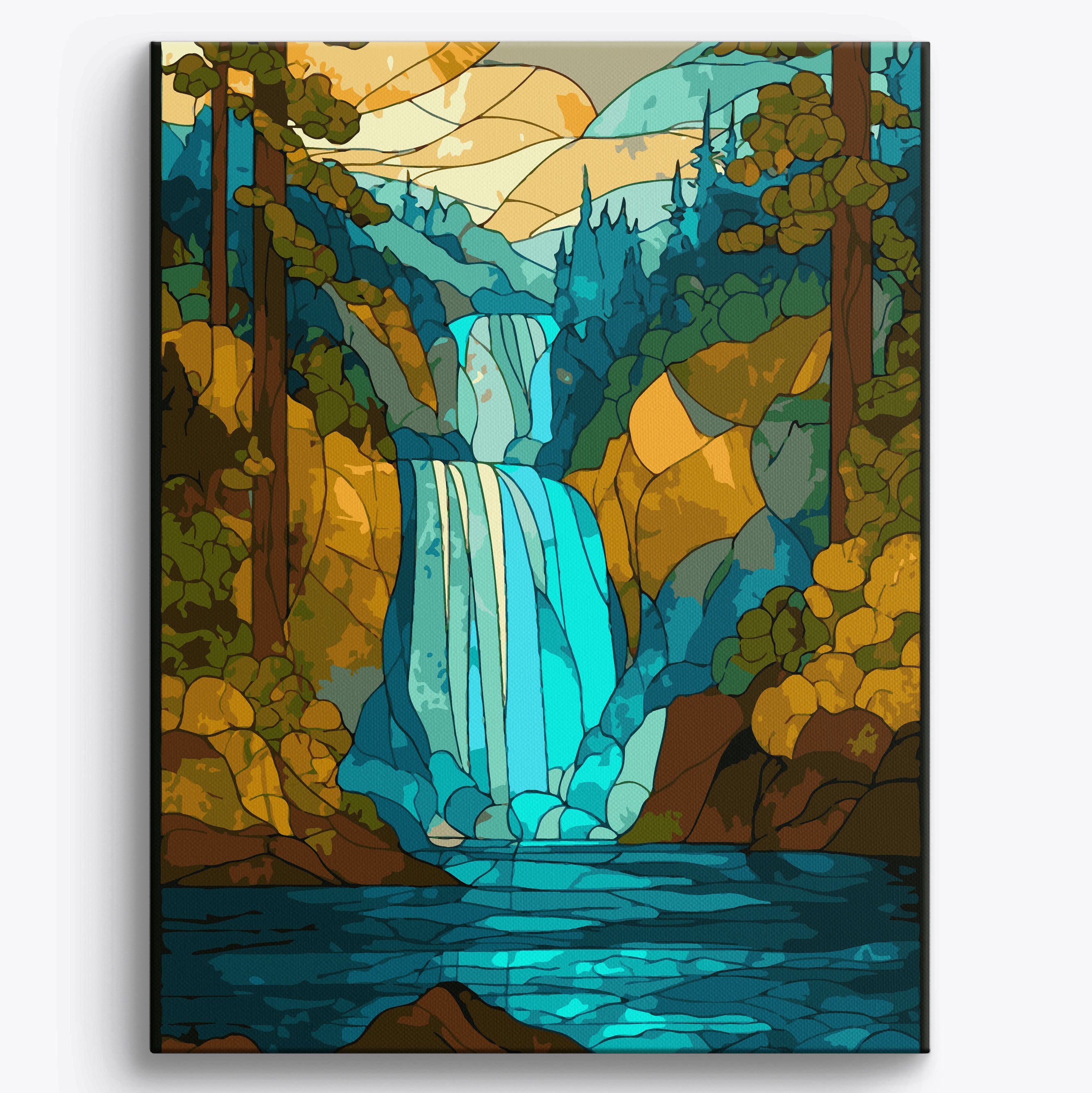 Geometric Waterfall No Frame / 40x50cm
