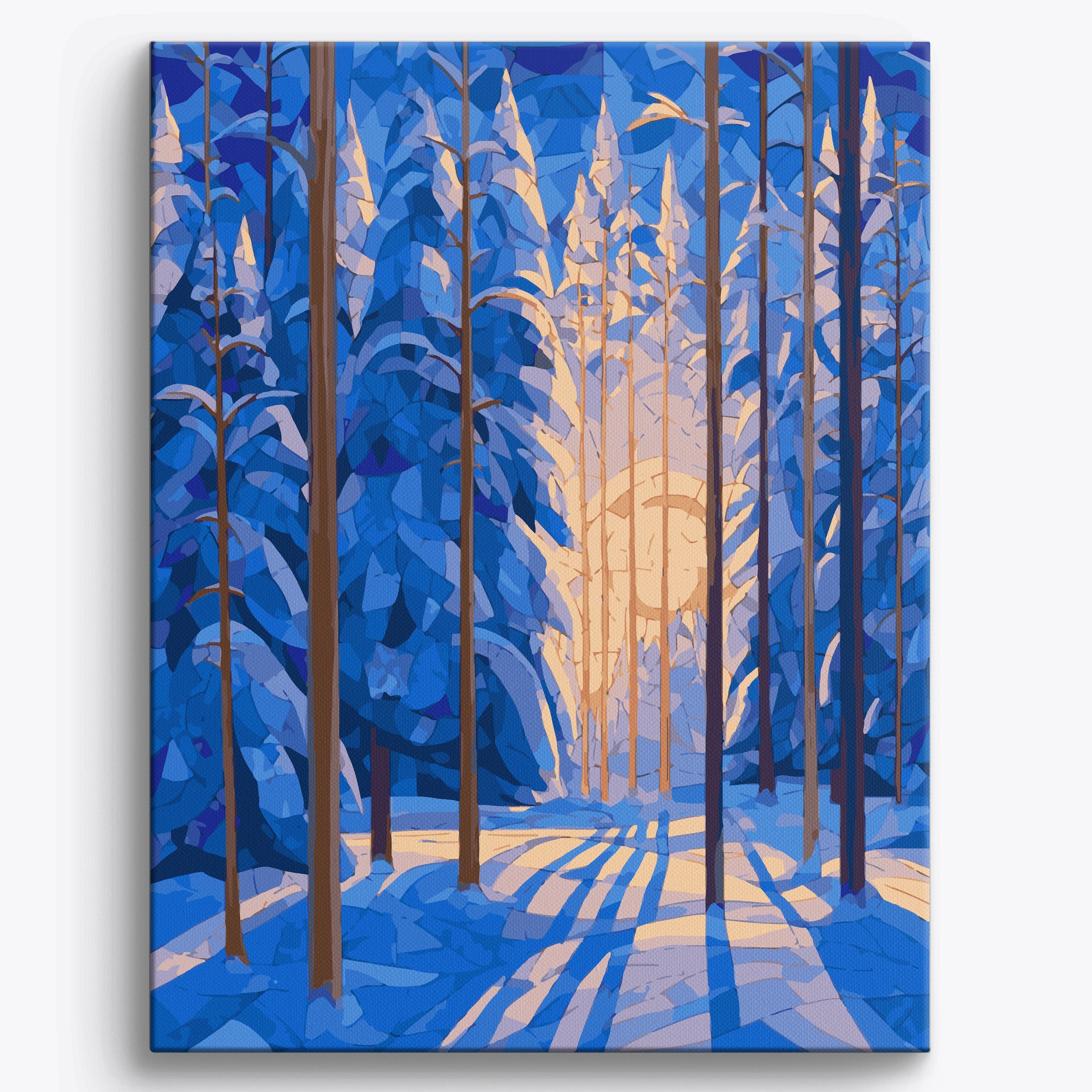 Geometric Winter Forest No Frame / 40x50cm
