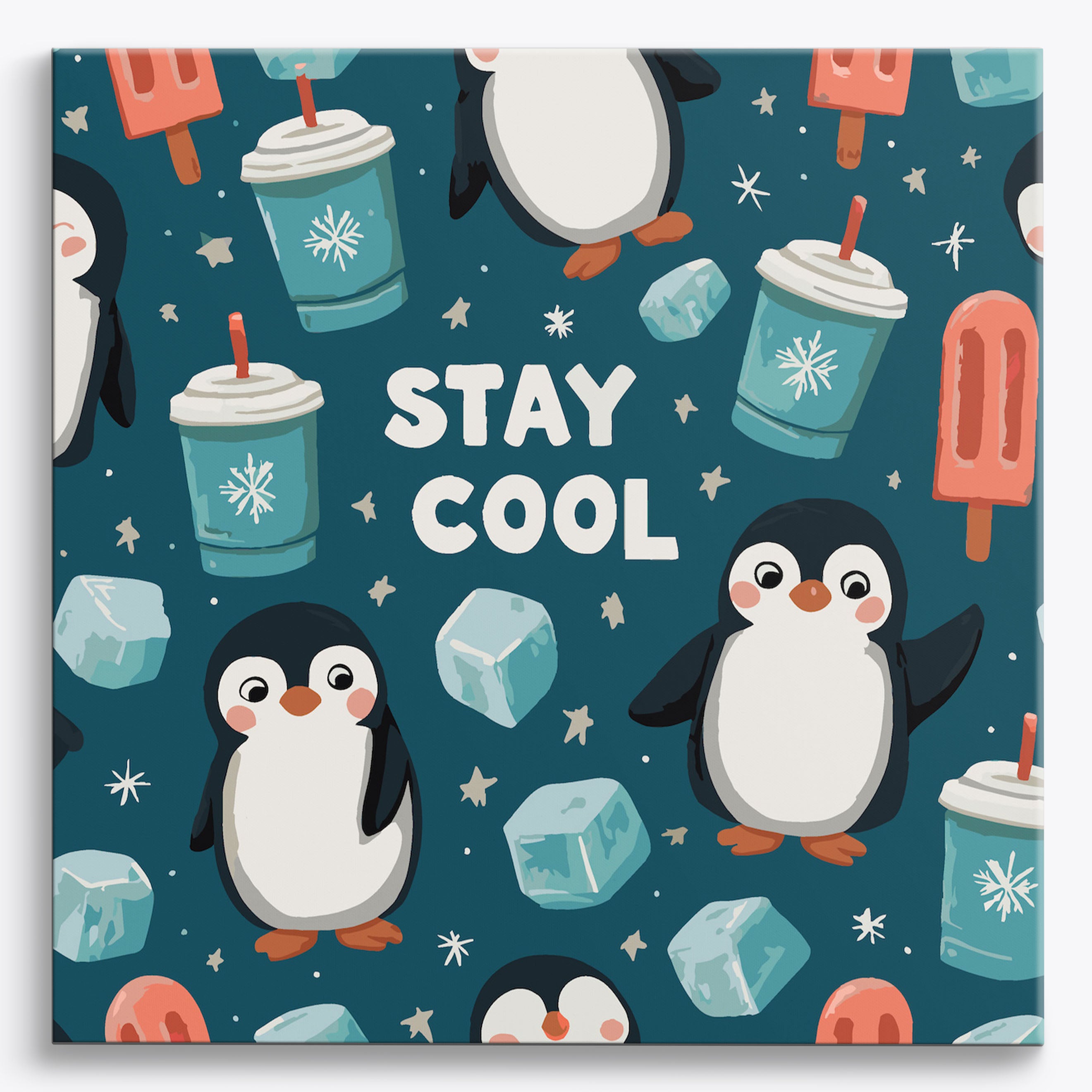 Ice Penguin Icons No Frame / 40x40cm