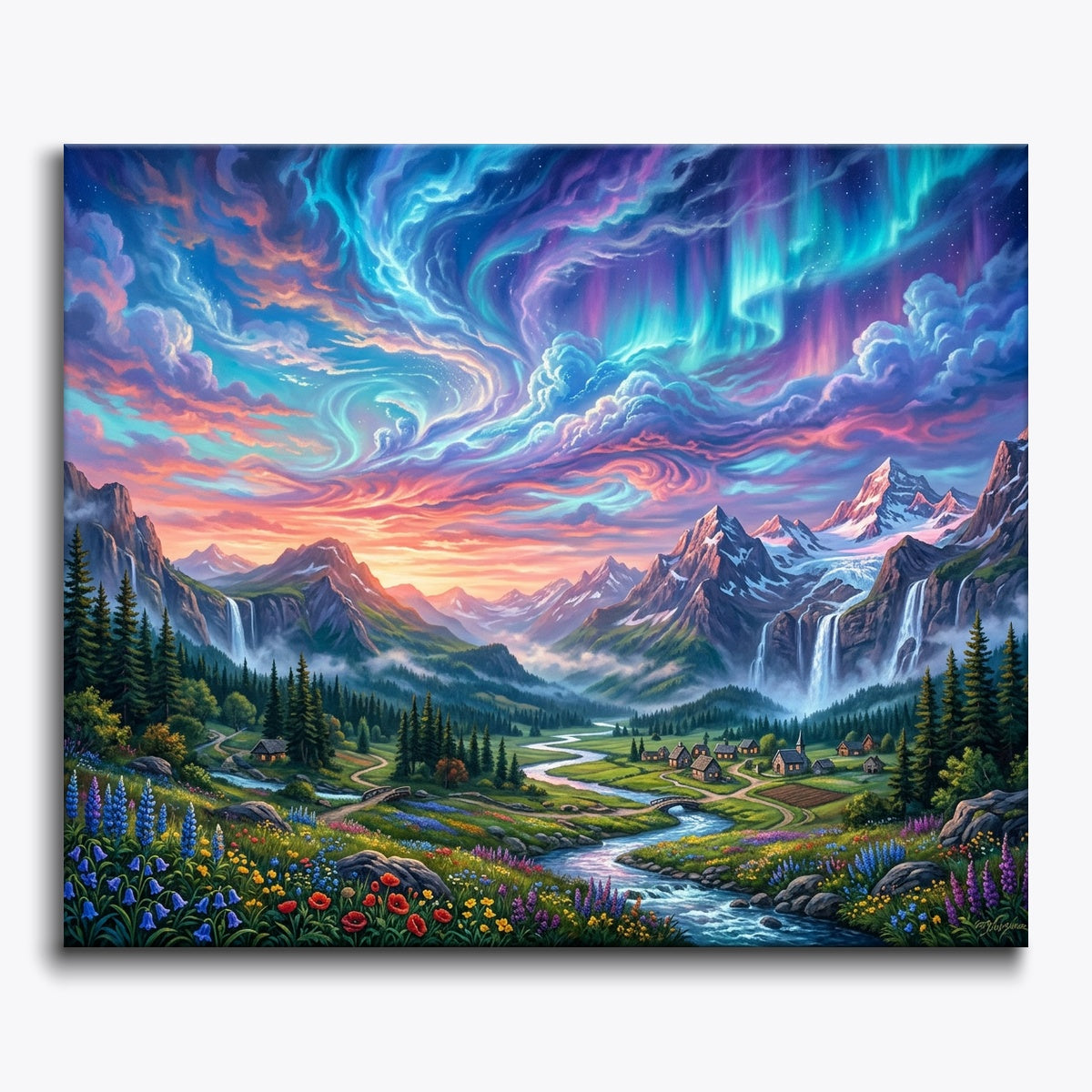 Alpine Aurora River