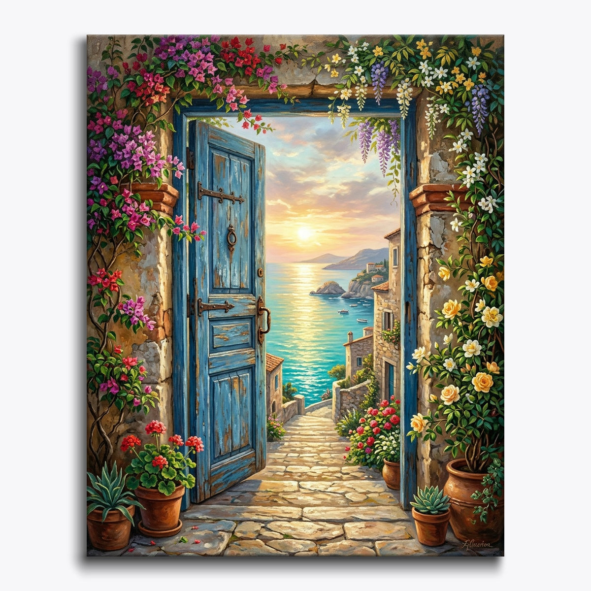 Blue Doorway Sea