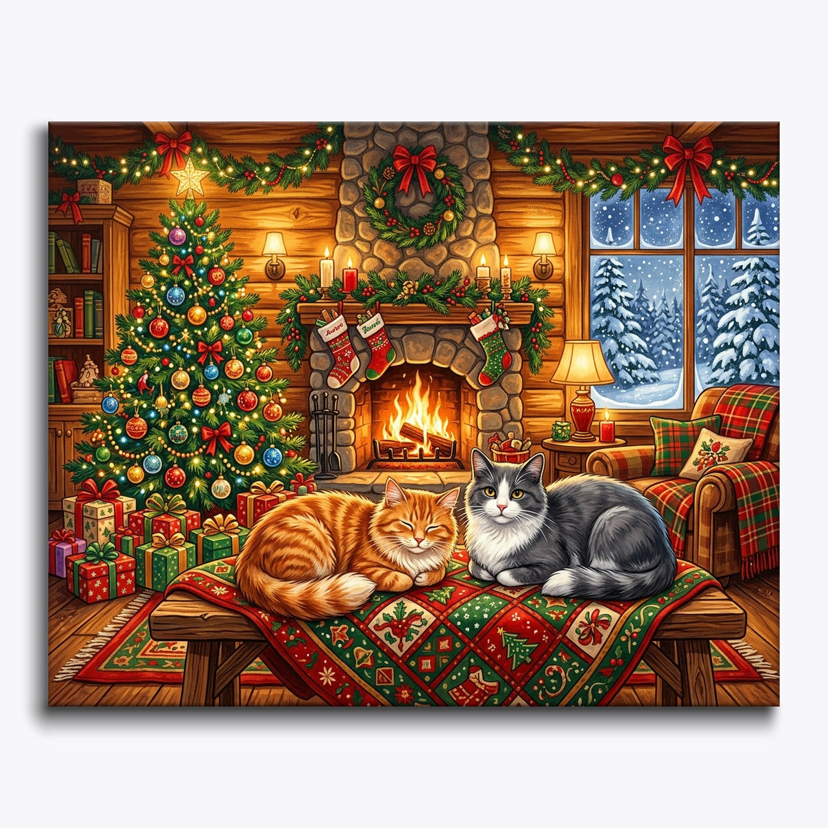 Christmas Cabin Cats