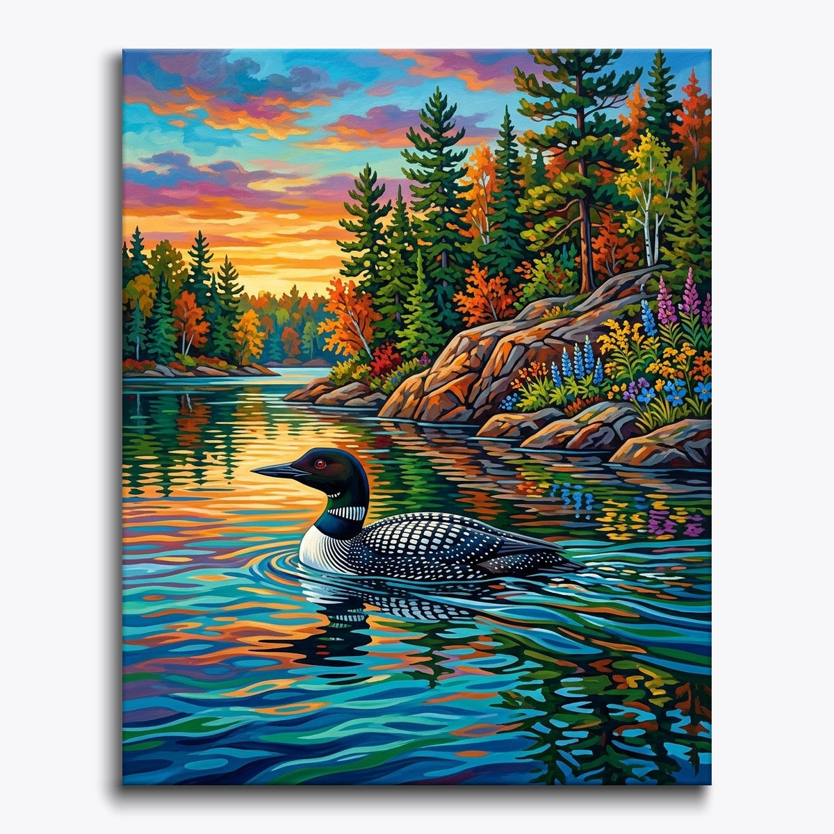 Granite Lake Loon paint by numbers kit