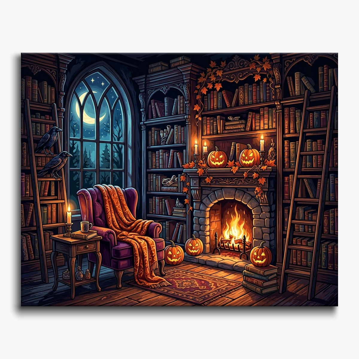 Candlelit Raven Library