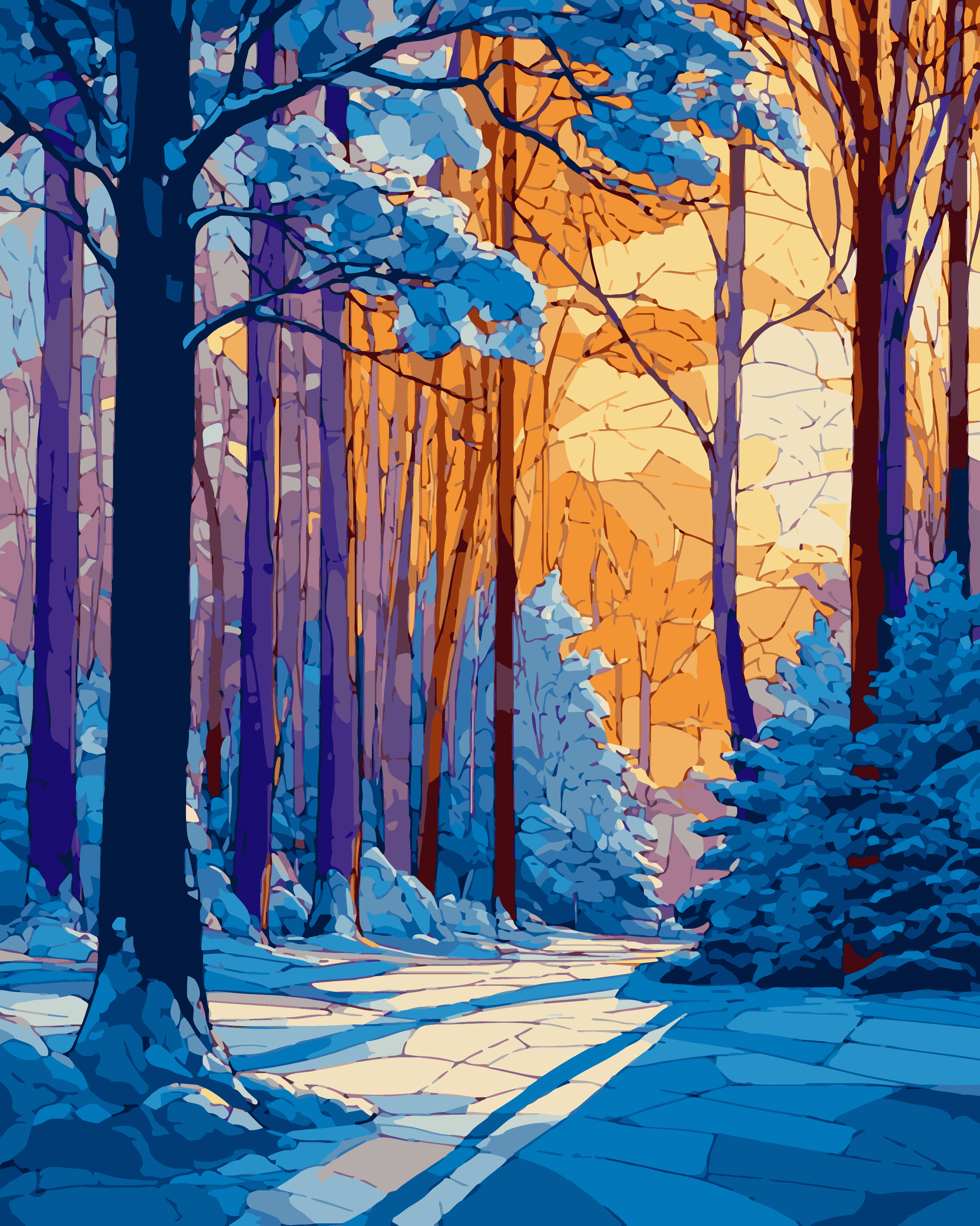 Winter Forest Mosaic