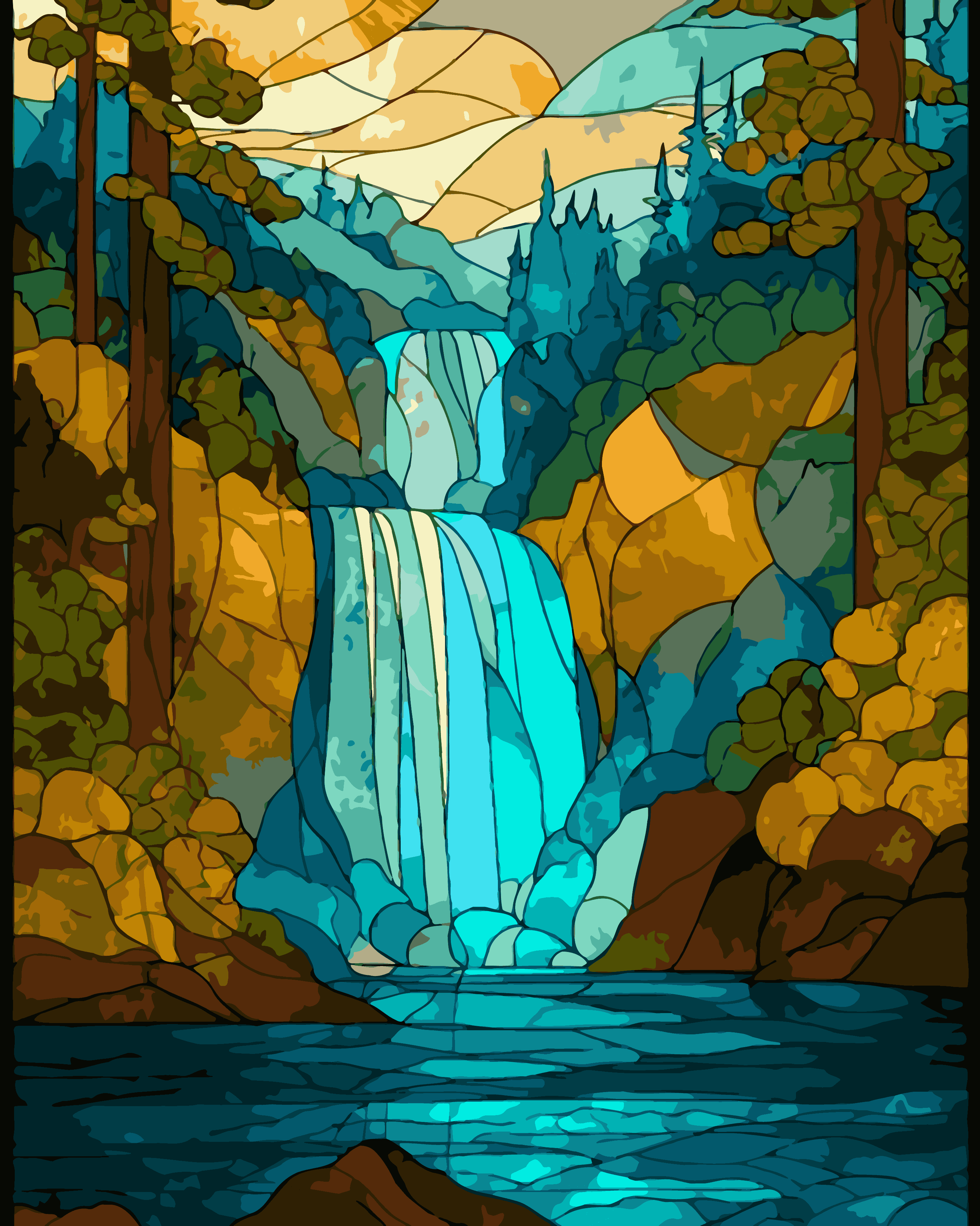 Geometric Waterfall