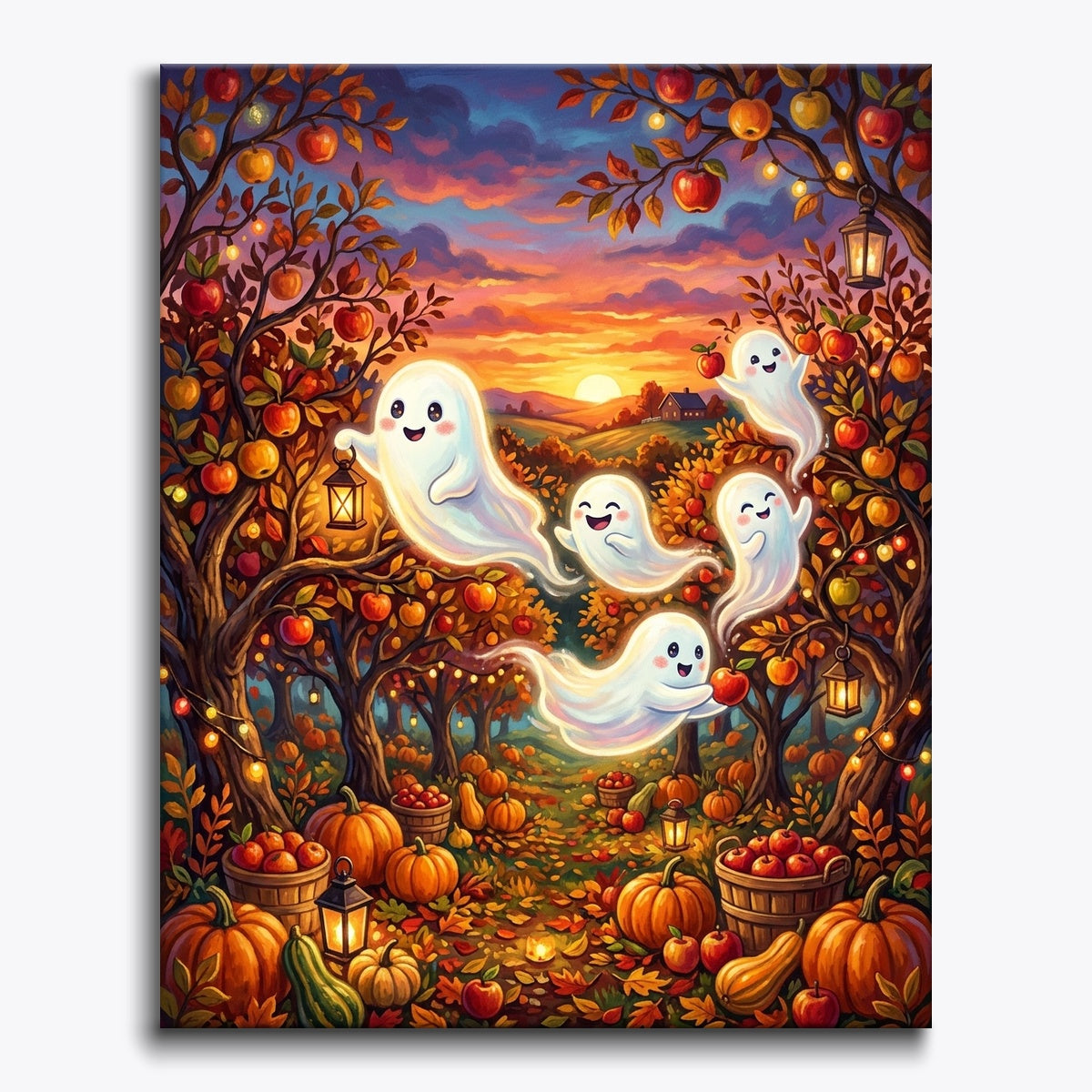 Friendly Ghosts In Orchard