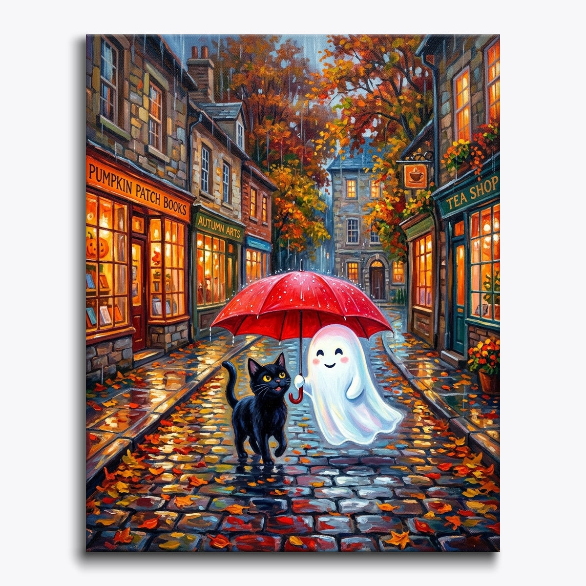 Umbrella In Autumn Rain