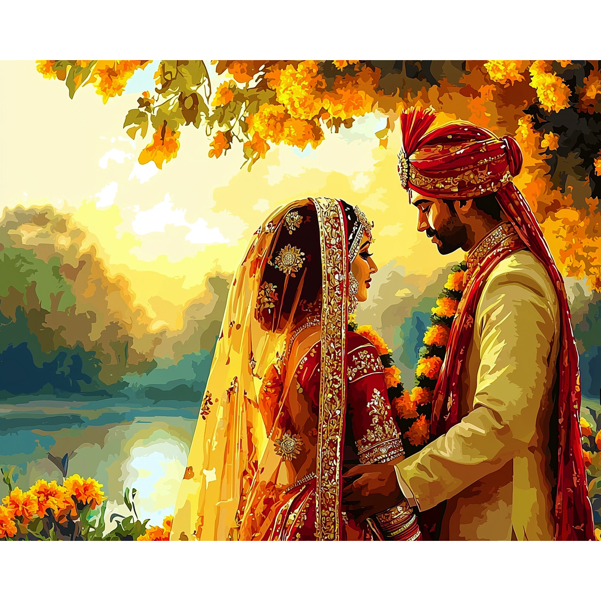 Golden Nuptial Bliss
