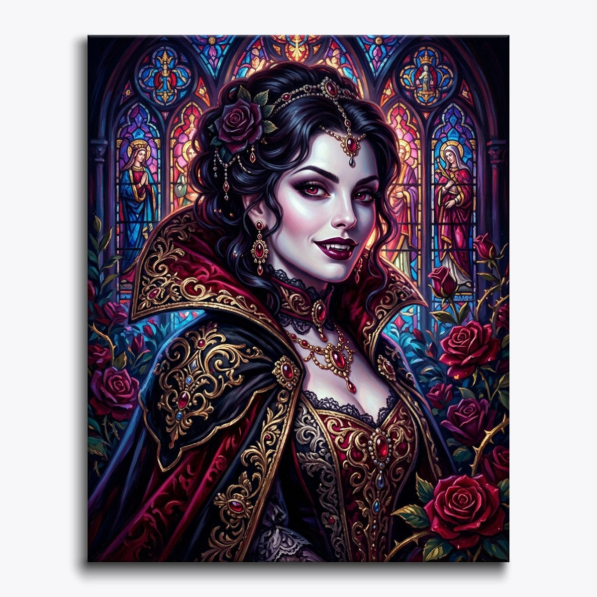 Glamorous Vampire In Dark Elegance