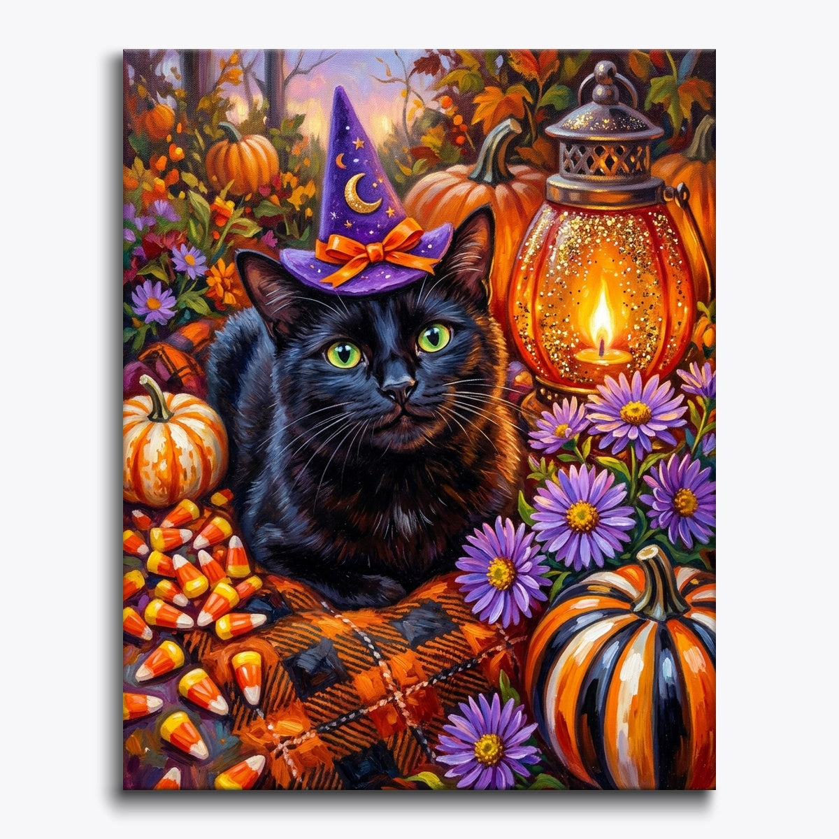 Cheerful Cat With Candy Corn
