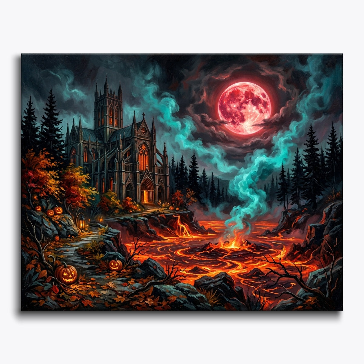 Gothic Cathedral By Lava Lake