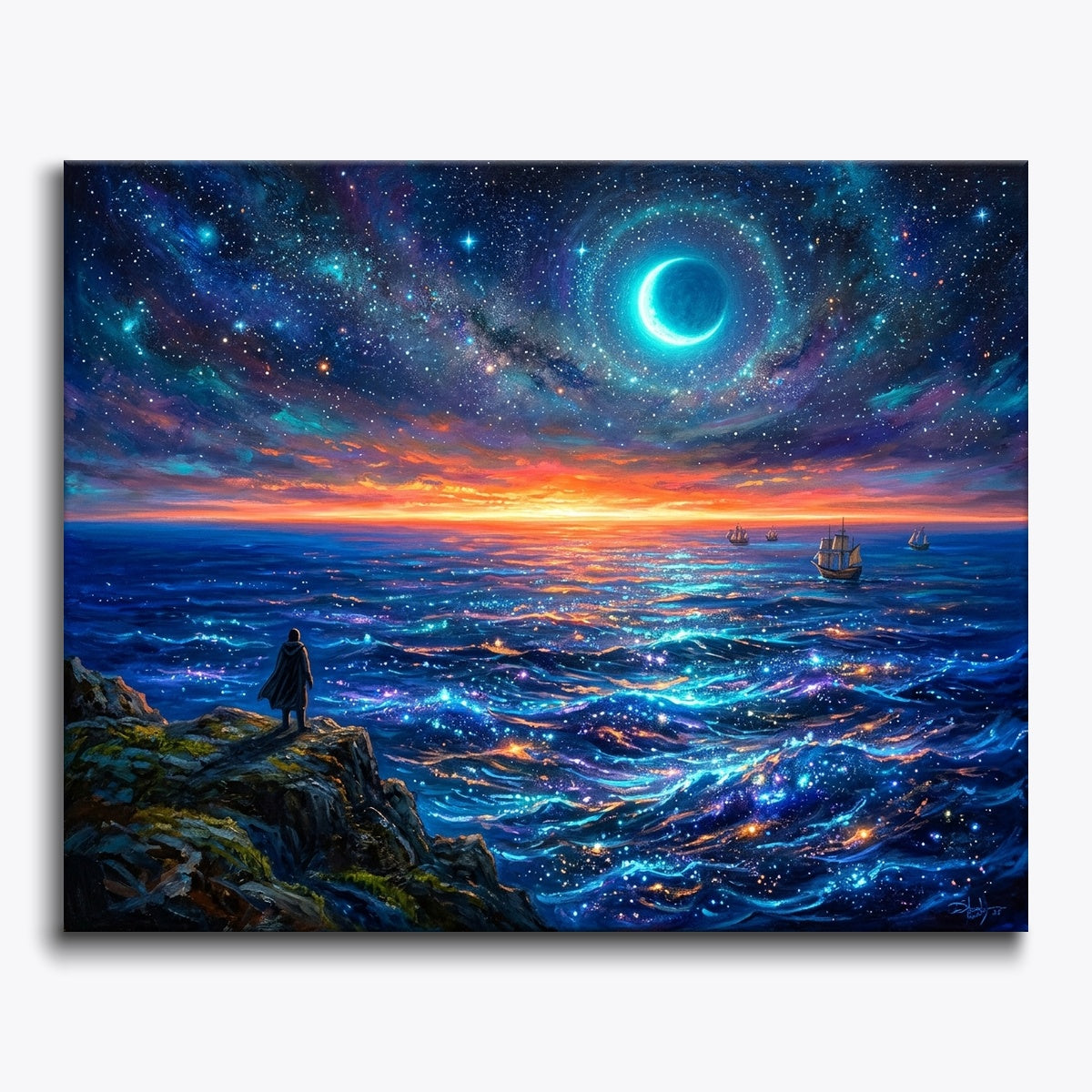 Moon Over the Blue Expanse